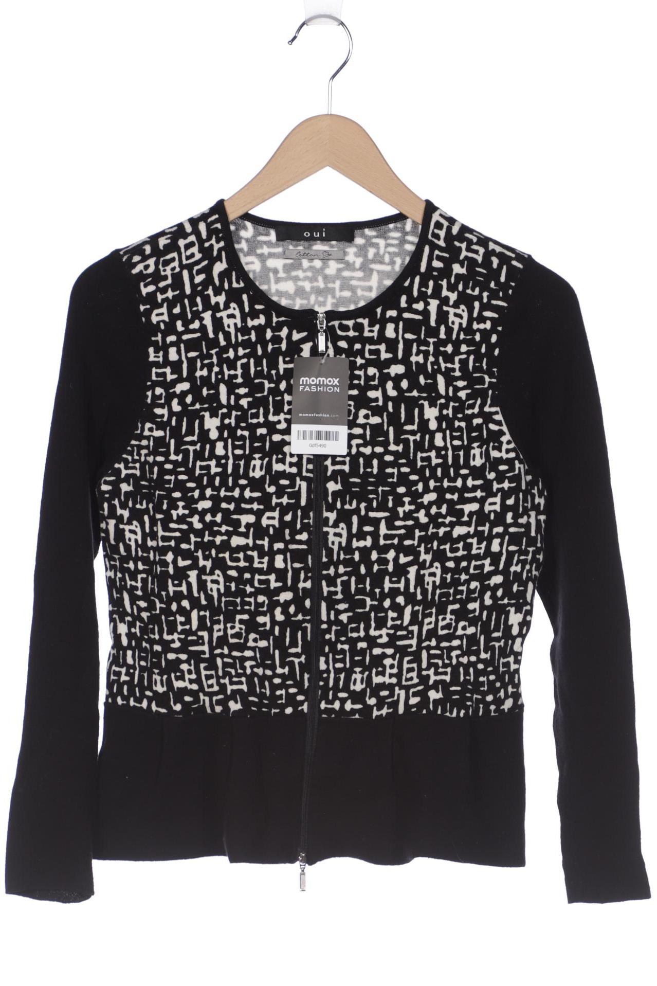 

Oui Damen Strickjacke, schwarz, Gr. 38