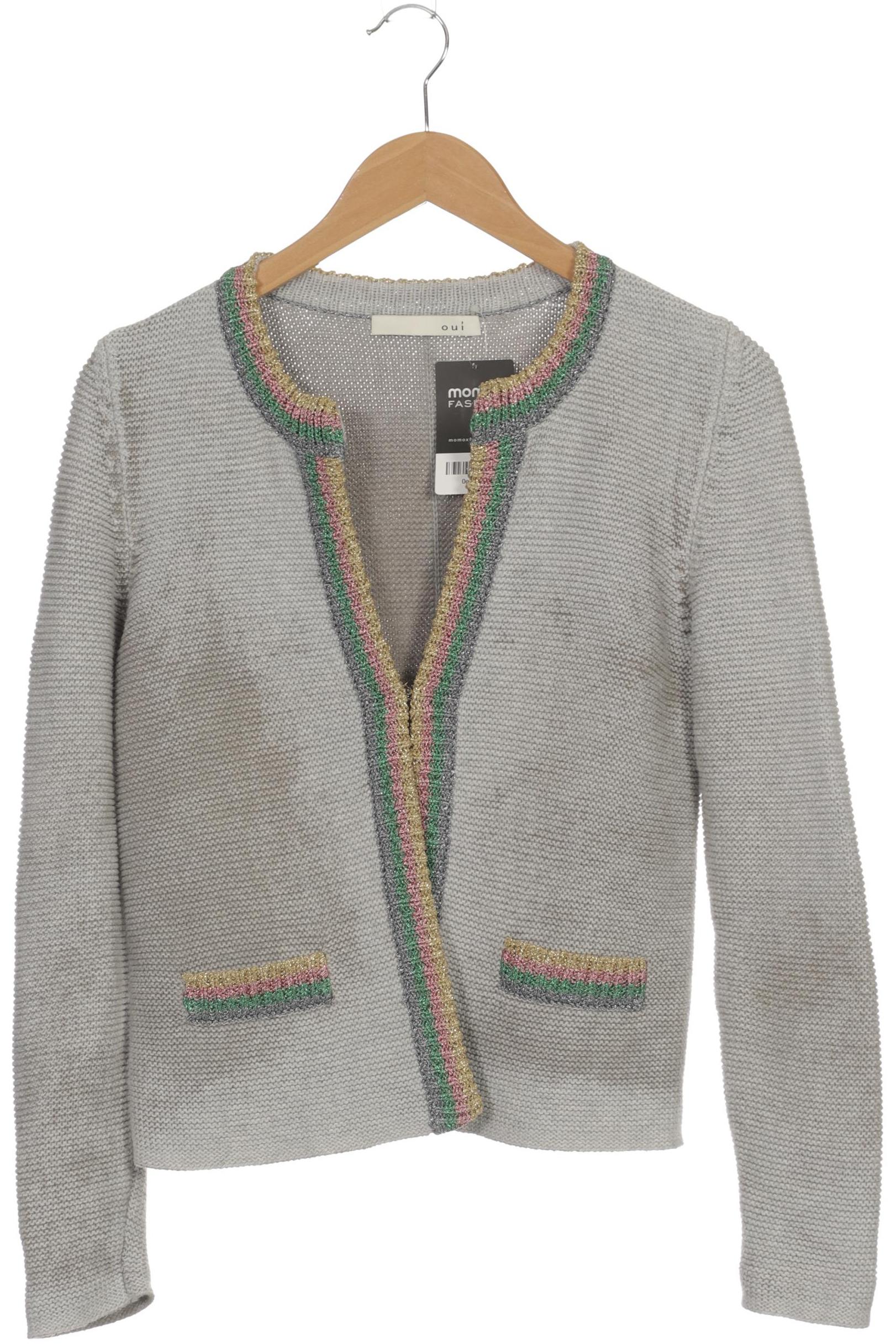 

Oui Damen Strickjacke, grau, Gr. 36