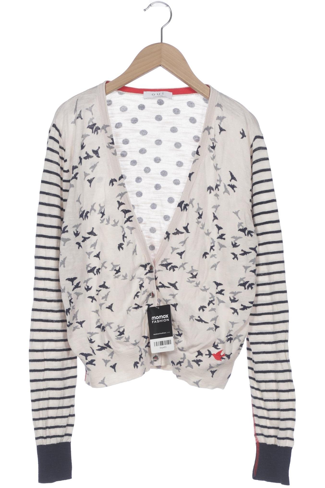 

Oui Damen Strickjacke, beige, Gr. 42