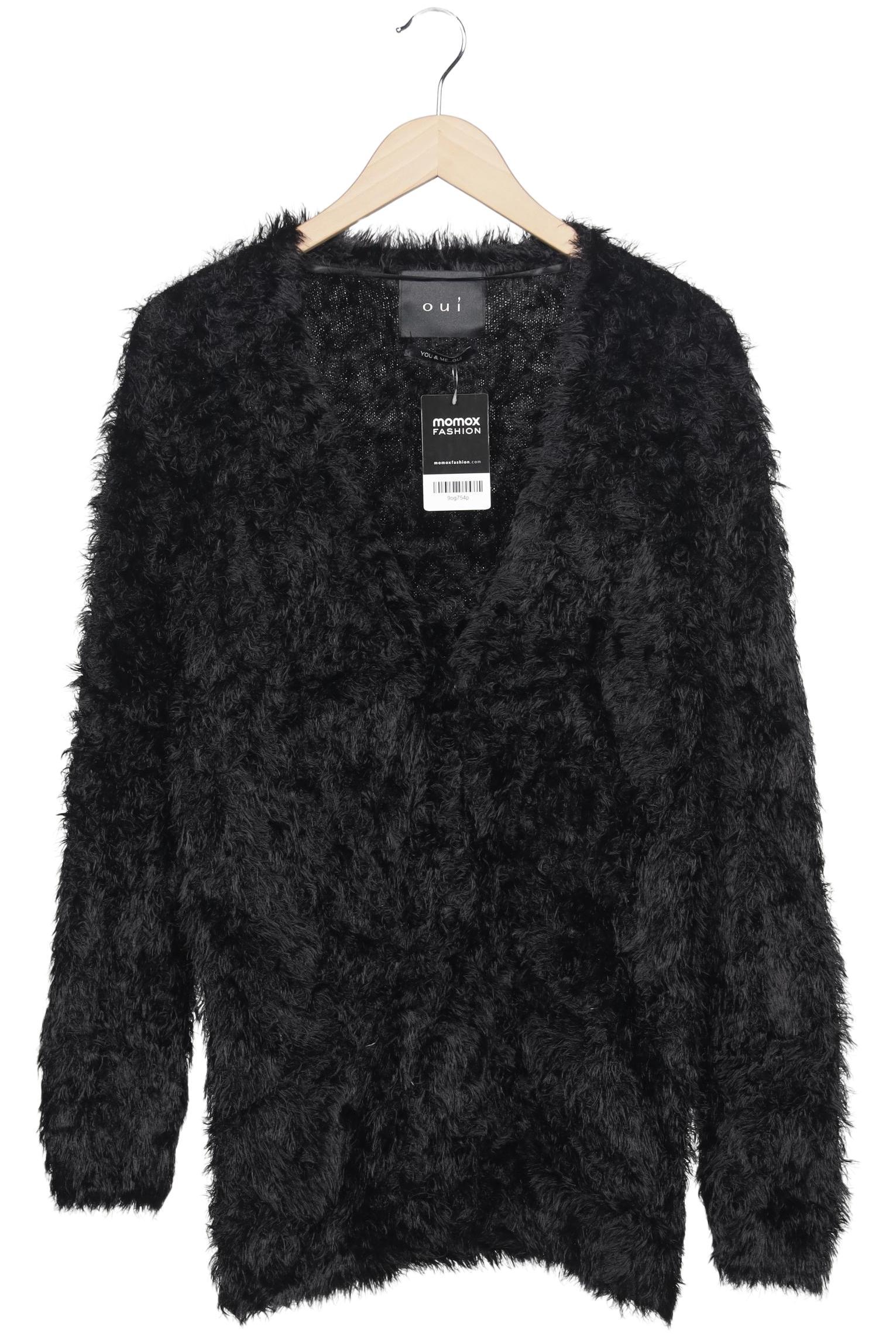 

Oui Damen Strickjacke, schwarz, Gr. 36