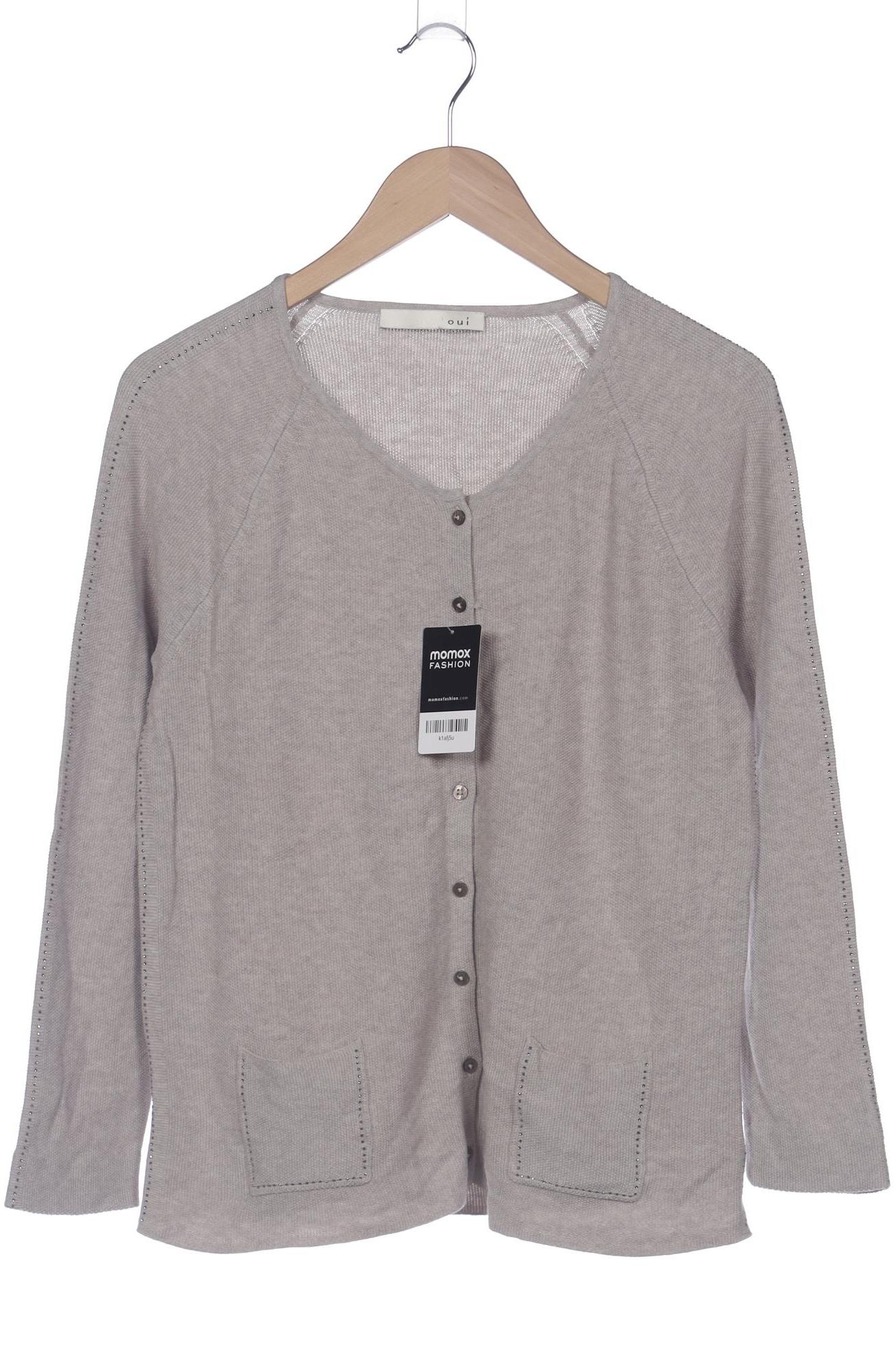 

Oui Damen Strickjacke, beige, Gr. 42
