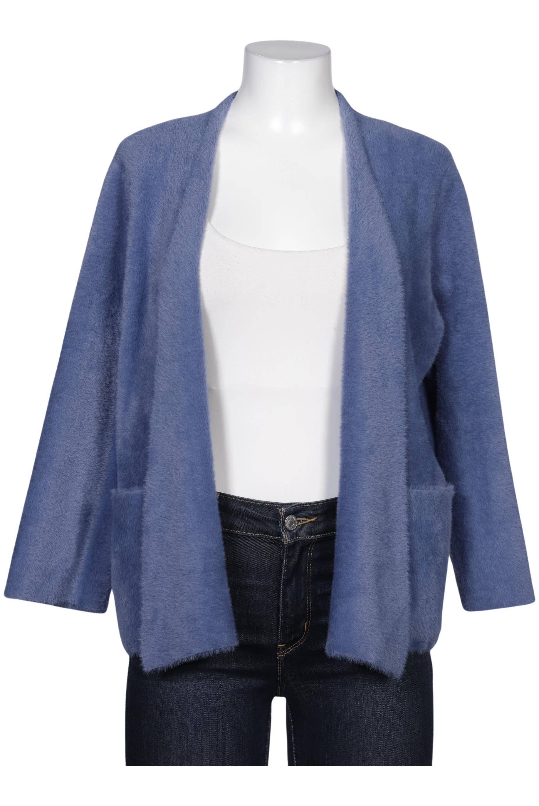 

Oui Damen Strickjacke, blau, Gr. 40