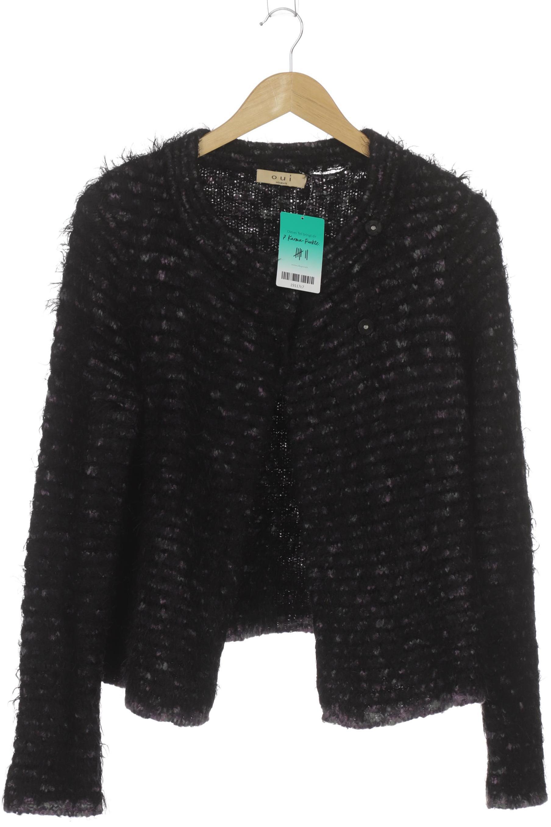 

Oui Damen Strickjacke, schwarz, Gr. 38