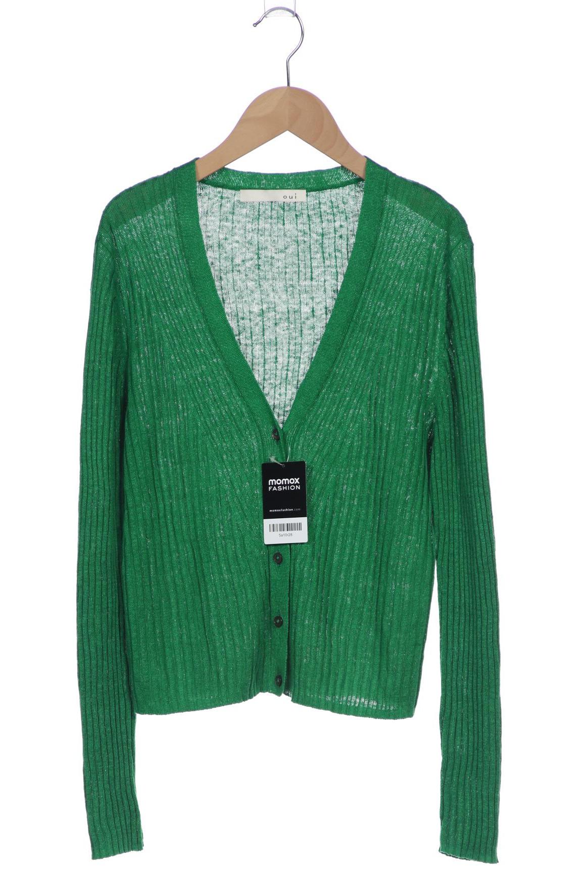 

Oui Damen Strickjacke, grün, Gr. 36