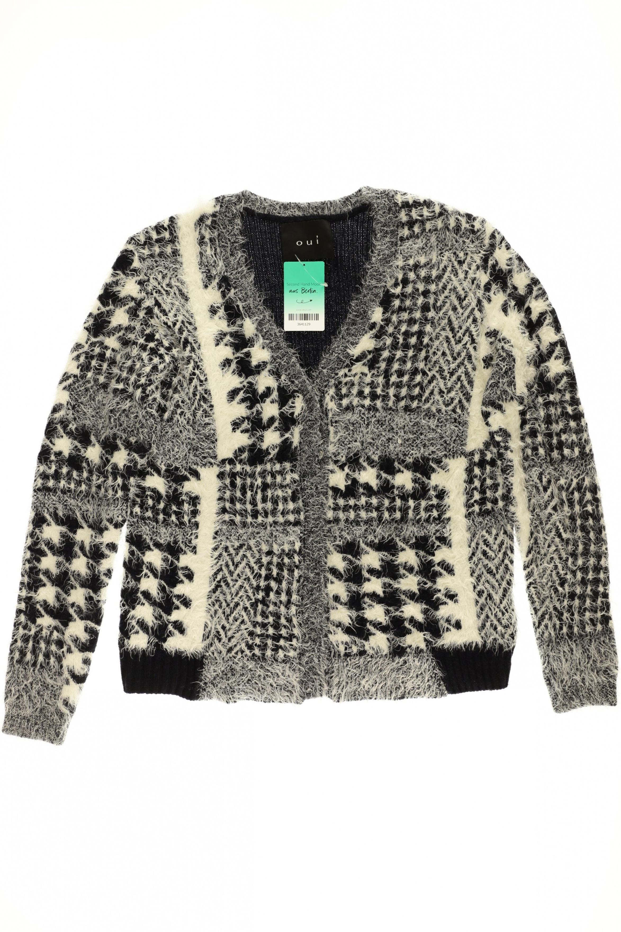 

Oui Damen Strickjacke, blau, Gr. 34