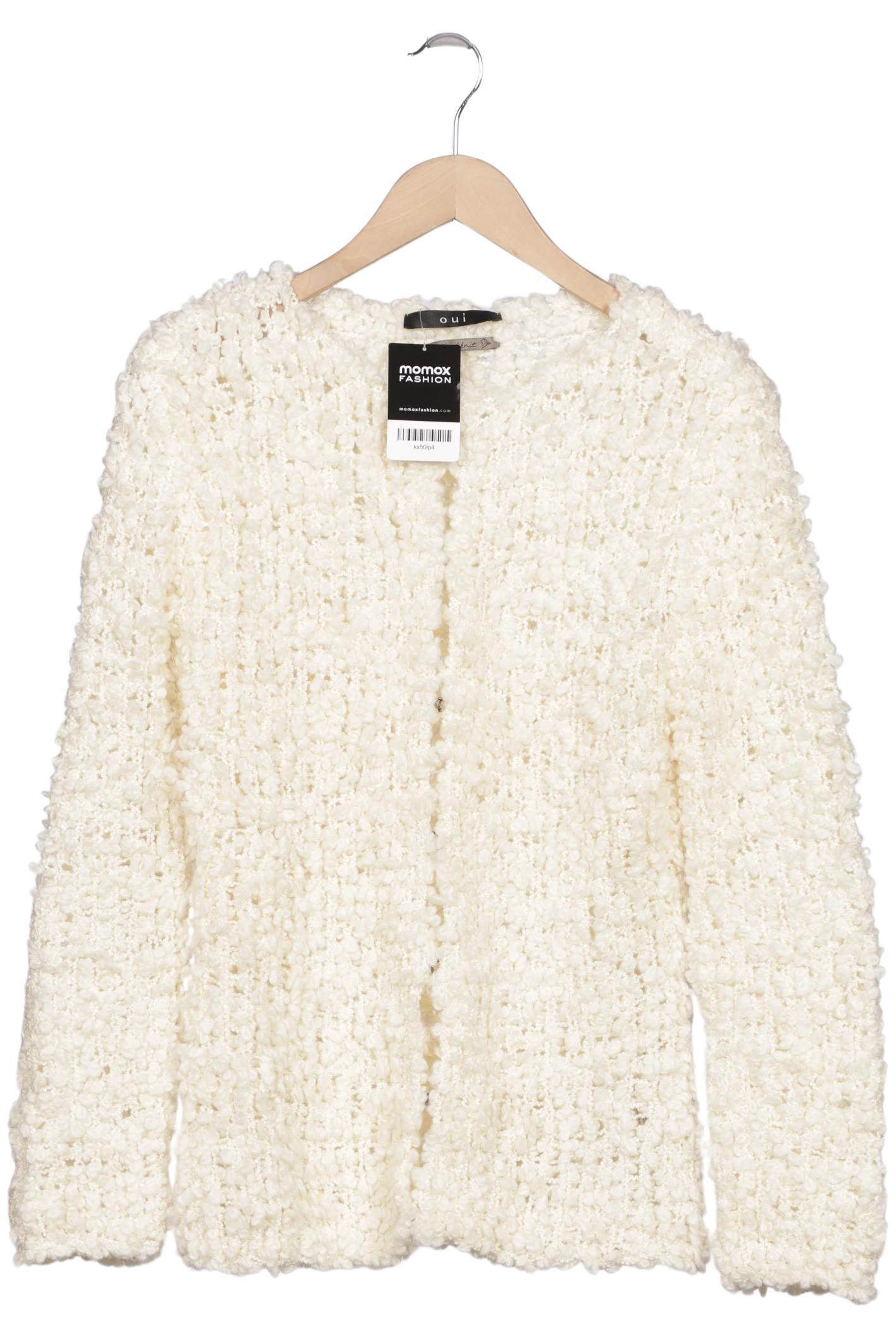 

Oui Damen Strickjacke, cremeweiß, Gr. 36
