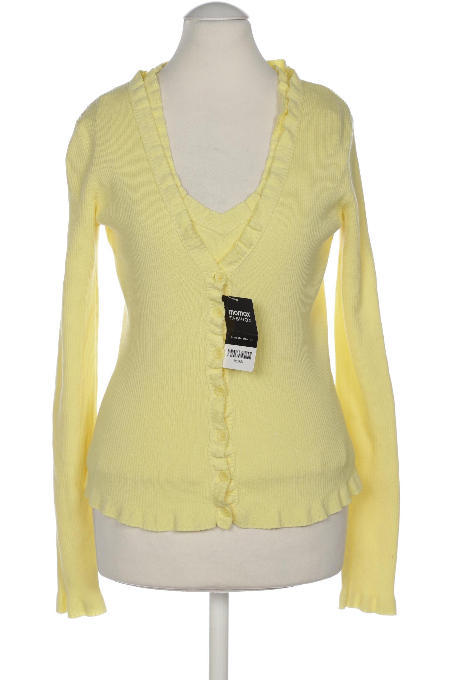 

Oui Damen Strickjacke, gelb, Gr. 36