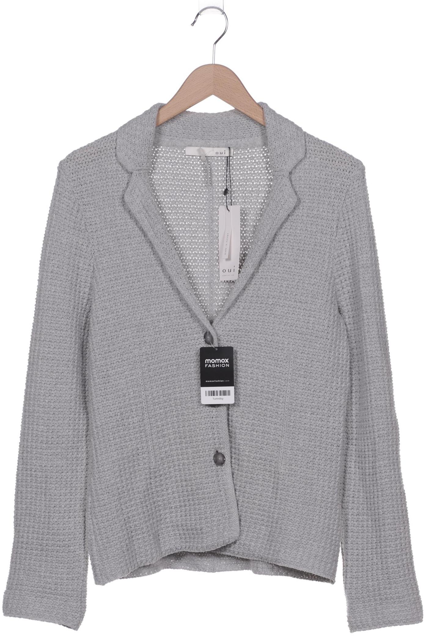 

Oui Damen Strickjacke, grau, Gr. 38