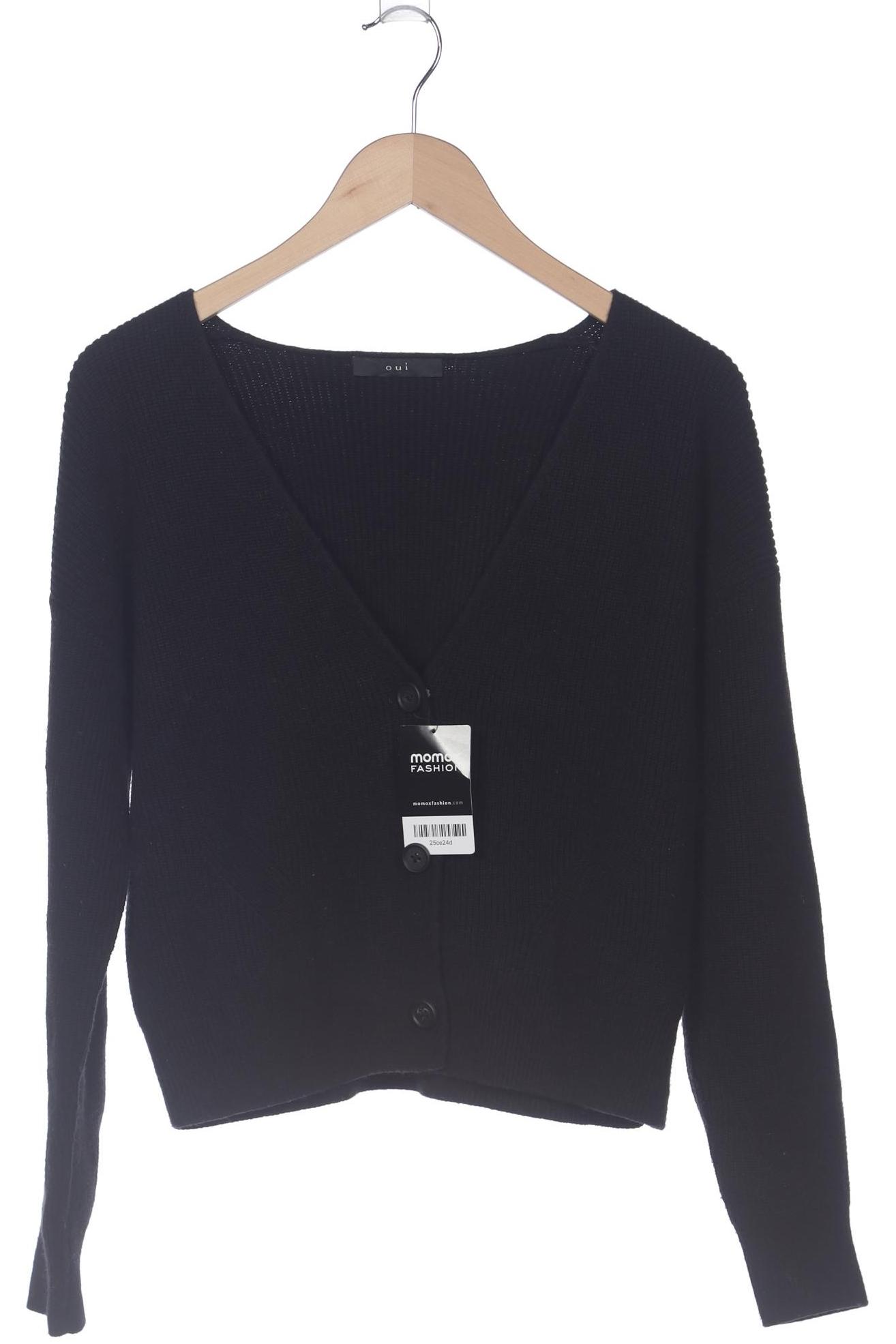 

Oui Damen Strickjacke, schwarz, Gr. 38