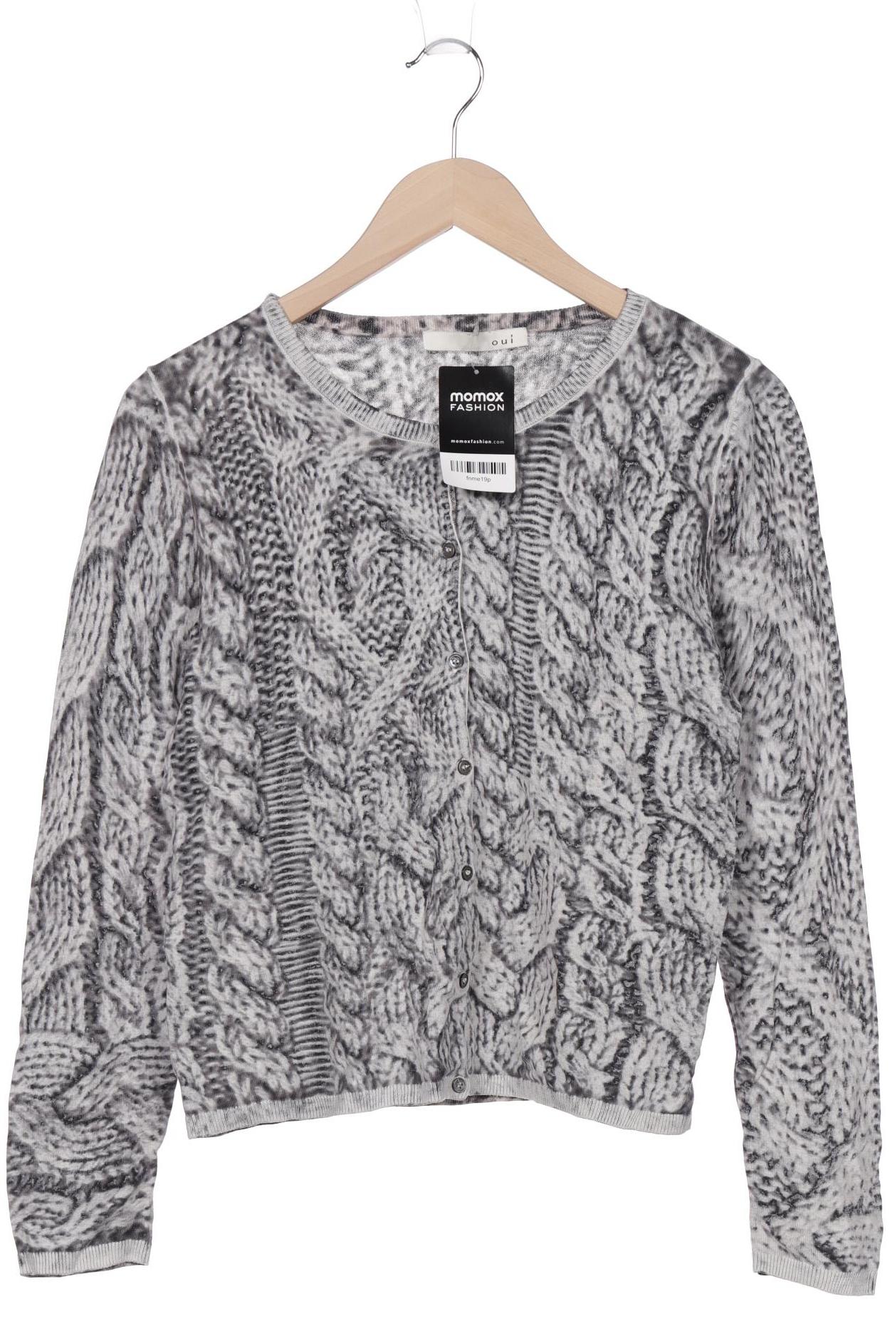 

Oui Damen Strickjacke, grau, Gr. 36