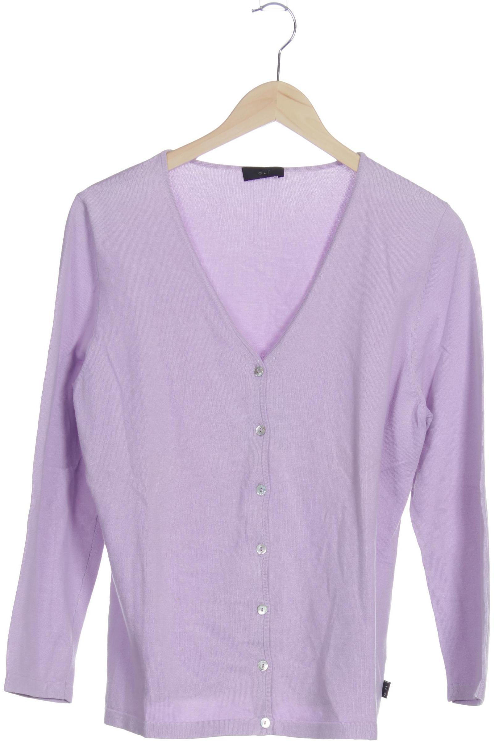 

Oui Damen Strickjacke, lila, Gr. 42