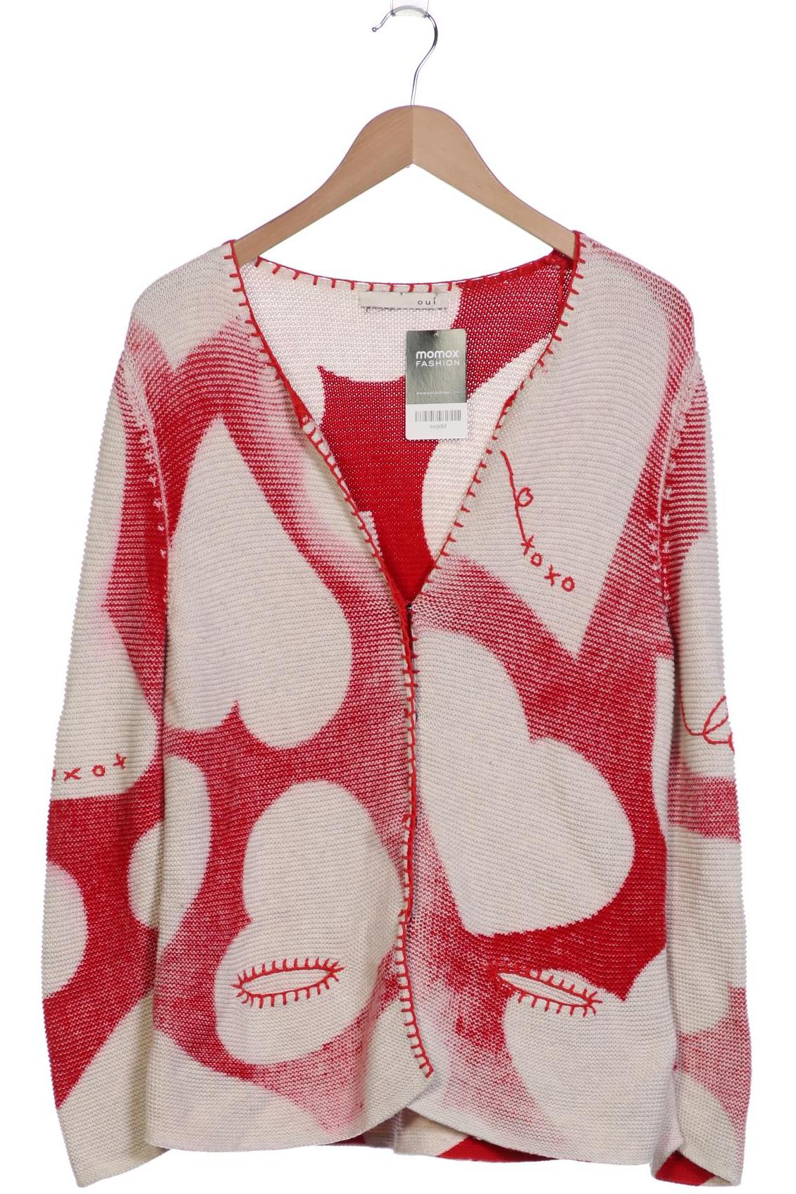 

Oui Damen Strickjacke, weiß, Gr. 42
