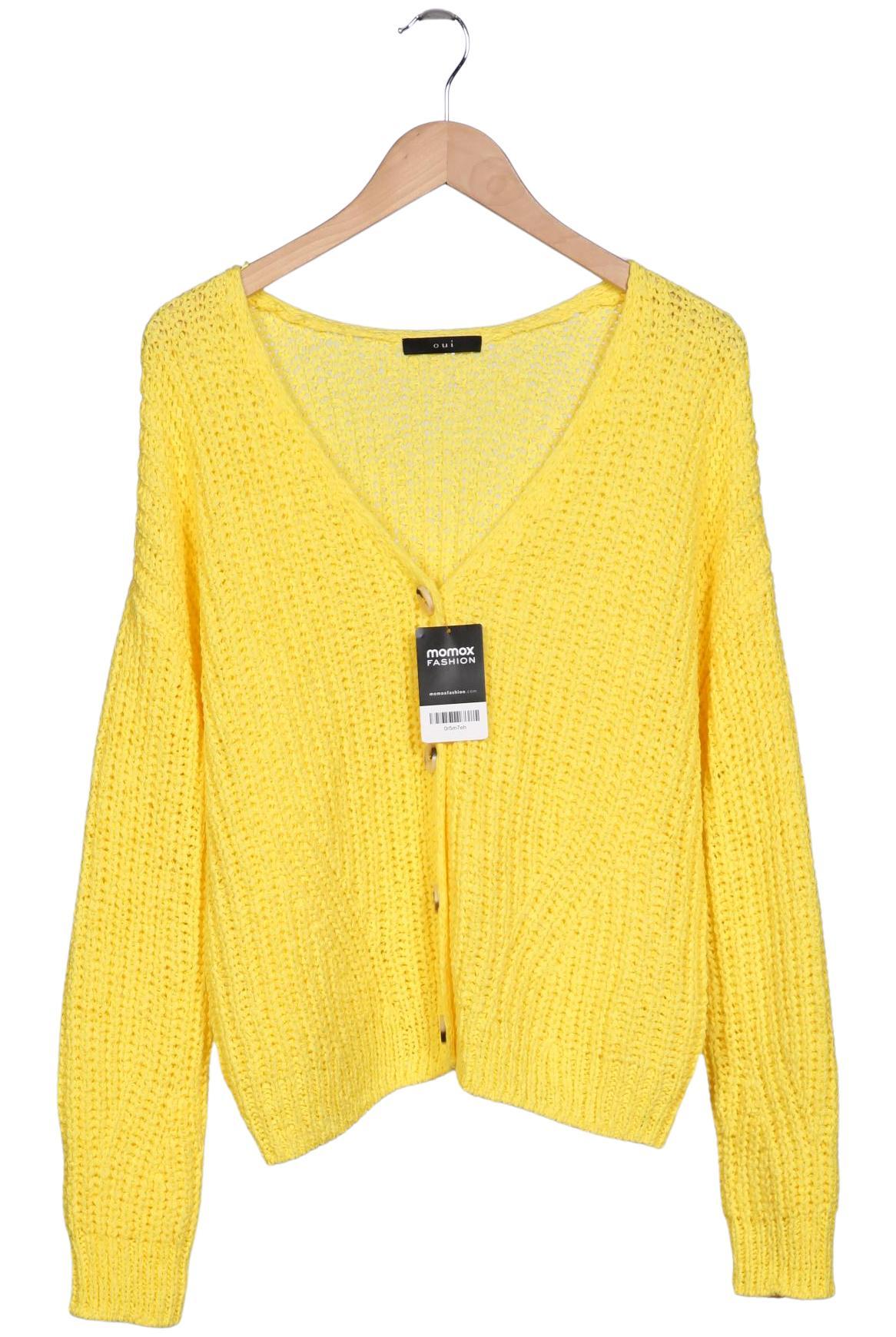

Oui Damen Strickjacke, gelb, Gr. 42