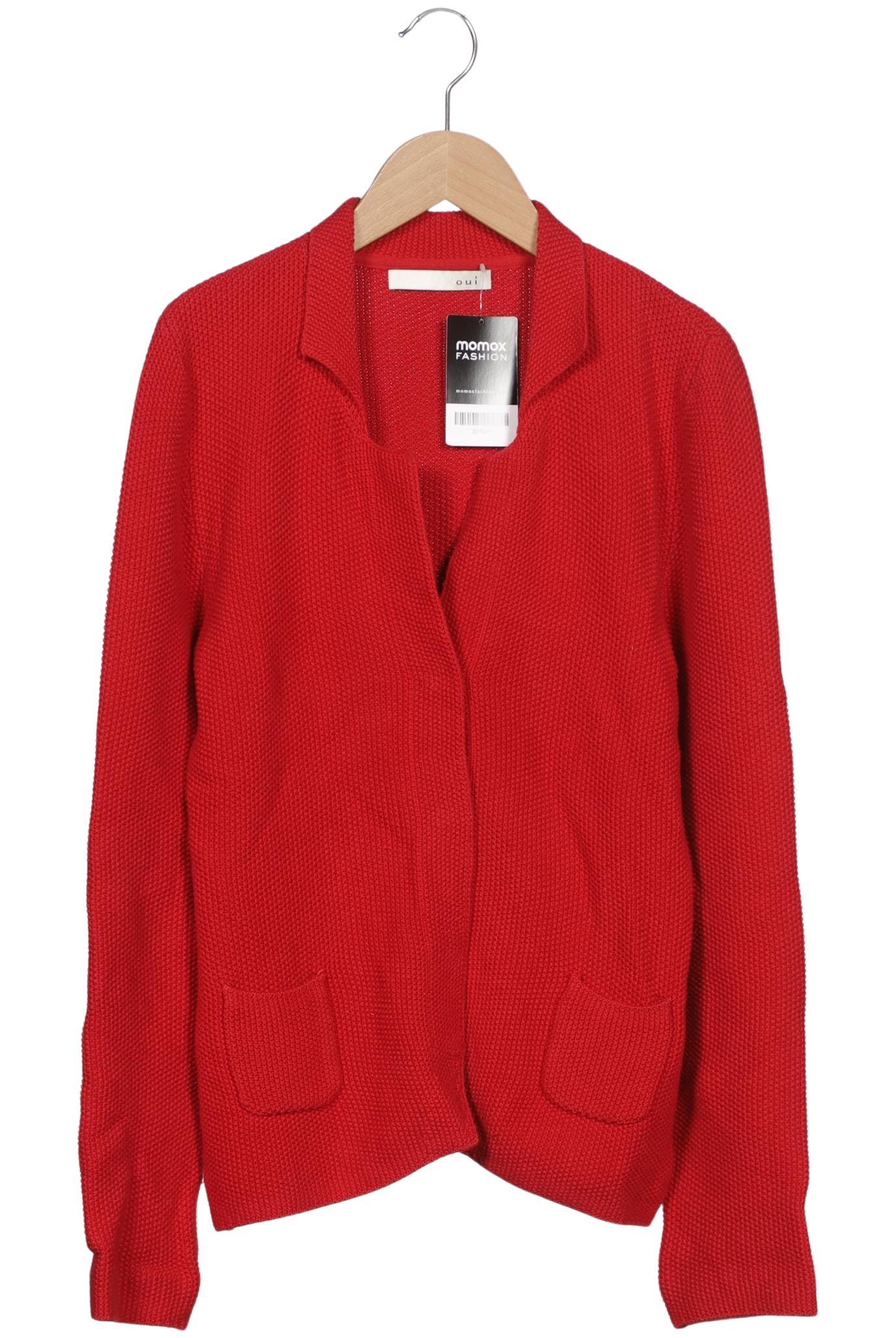 

Oui Damen Strickjacke, rot, Gr. 36