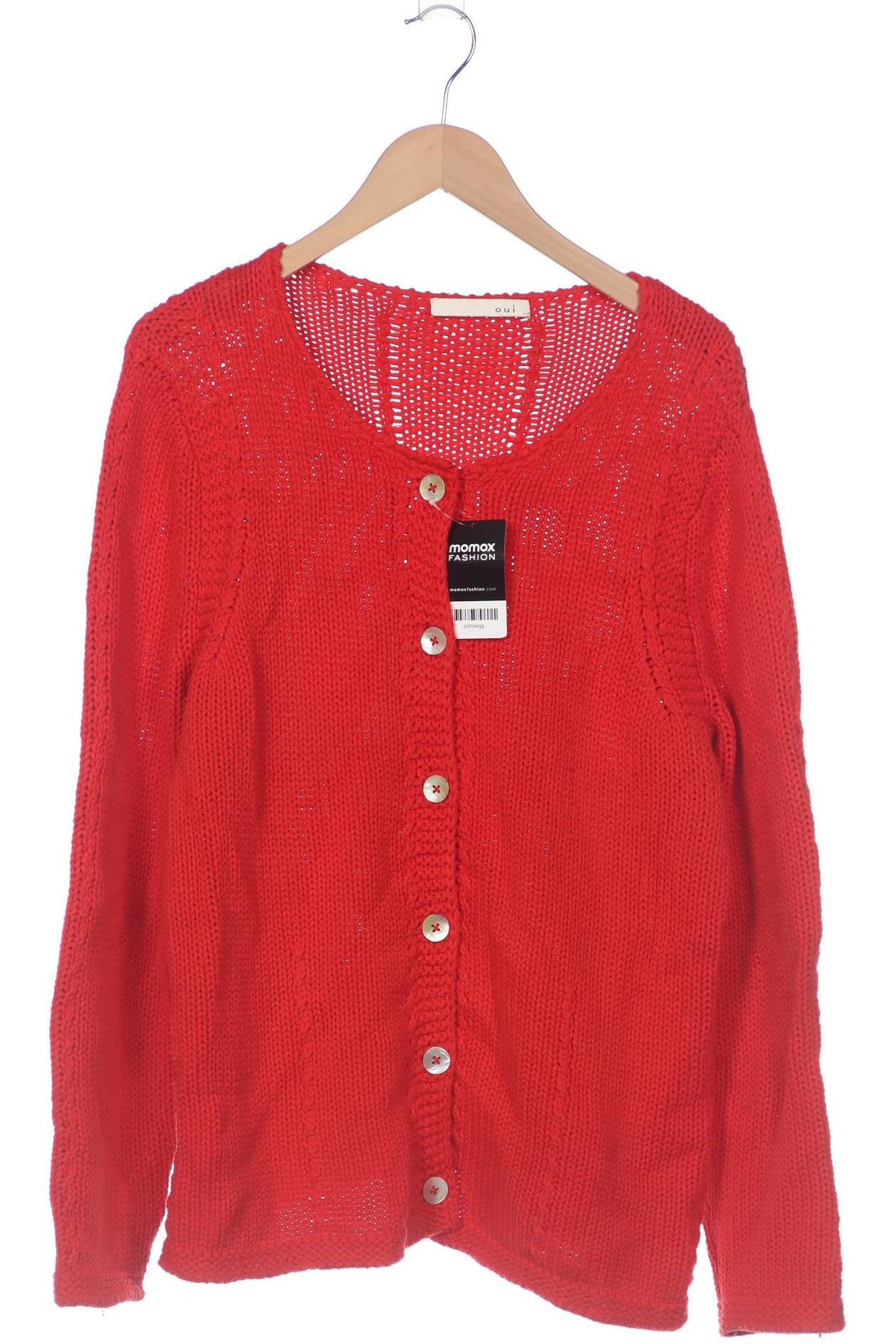 

Oui Damen Strickjacke, rot, Gr. 44