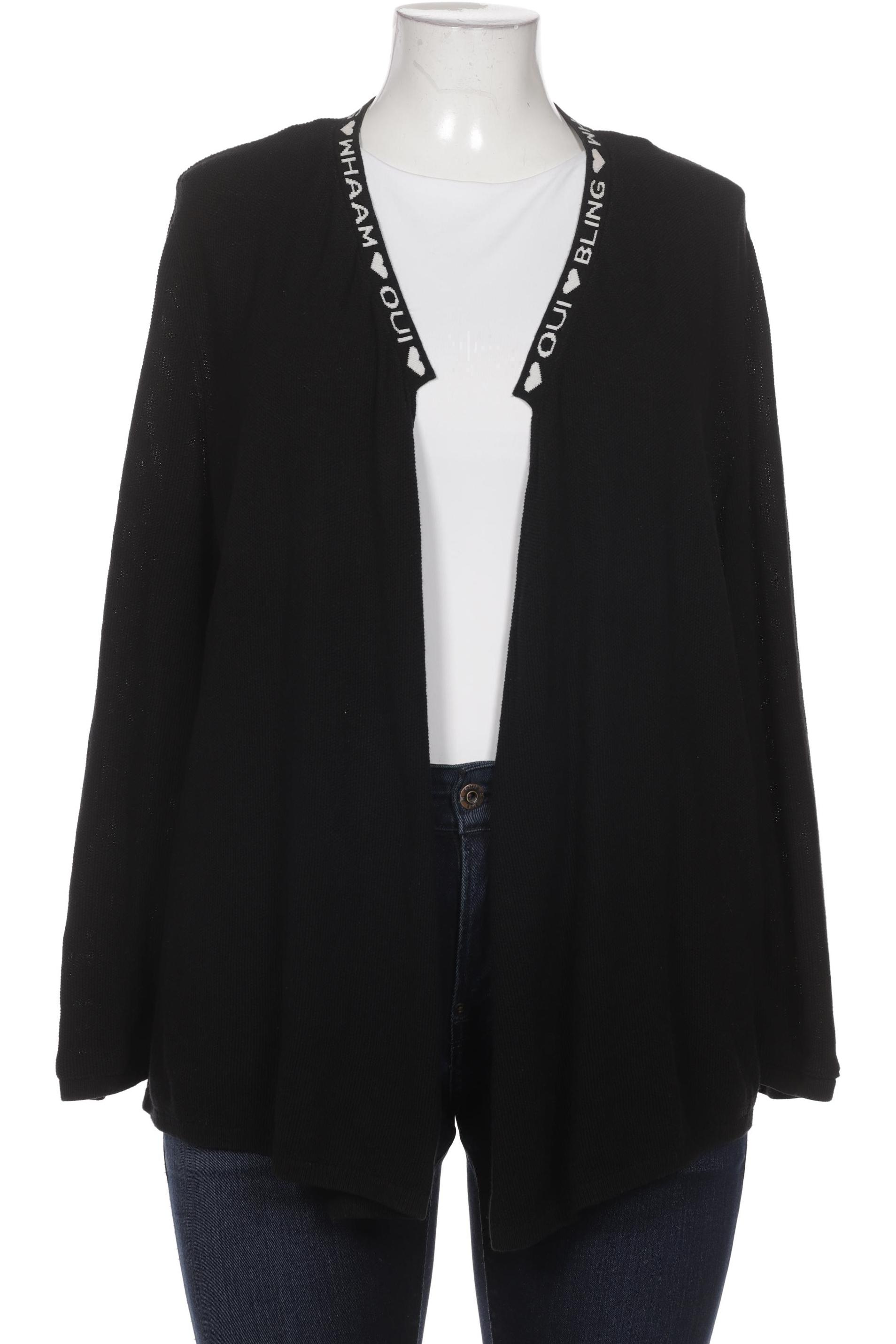 

Oui Damen Strickjacke, schwarz, Gr. 46
