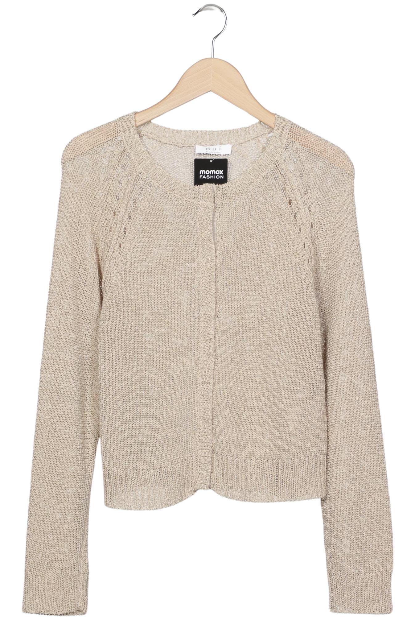 

Oui Damen Strickjacke, beige, Gr. 40
