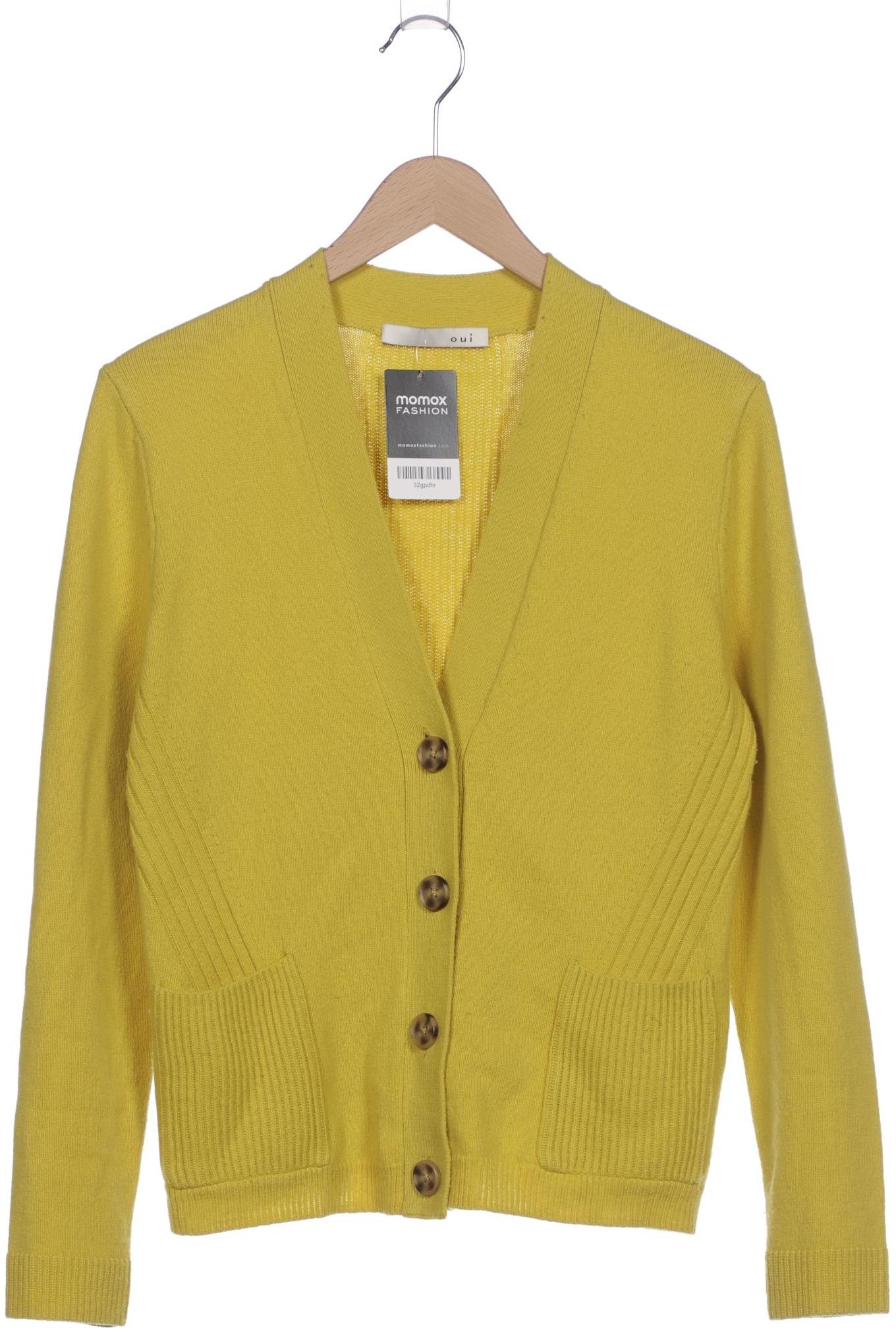 

Oui Damen Strickjacke, gelb, Gr. 42