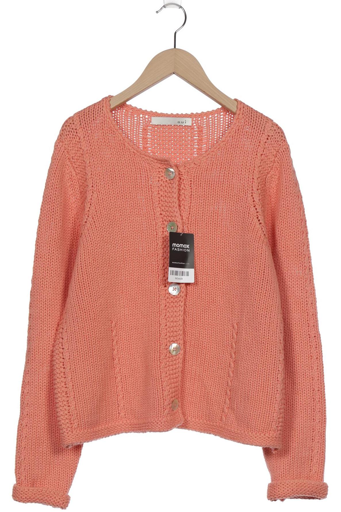 

Oui Damen Strickjacke, orange, Gr. 38