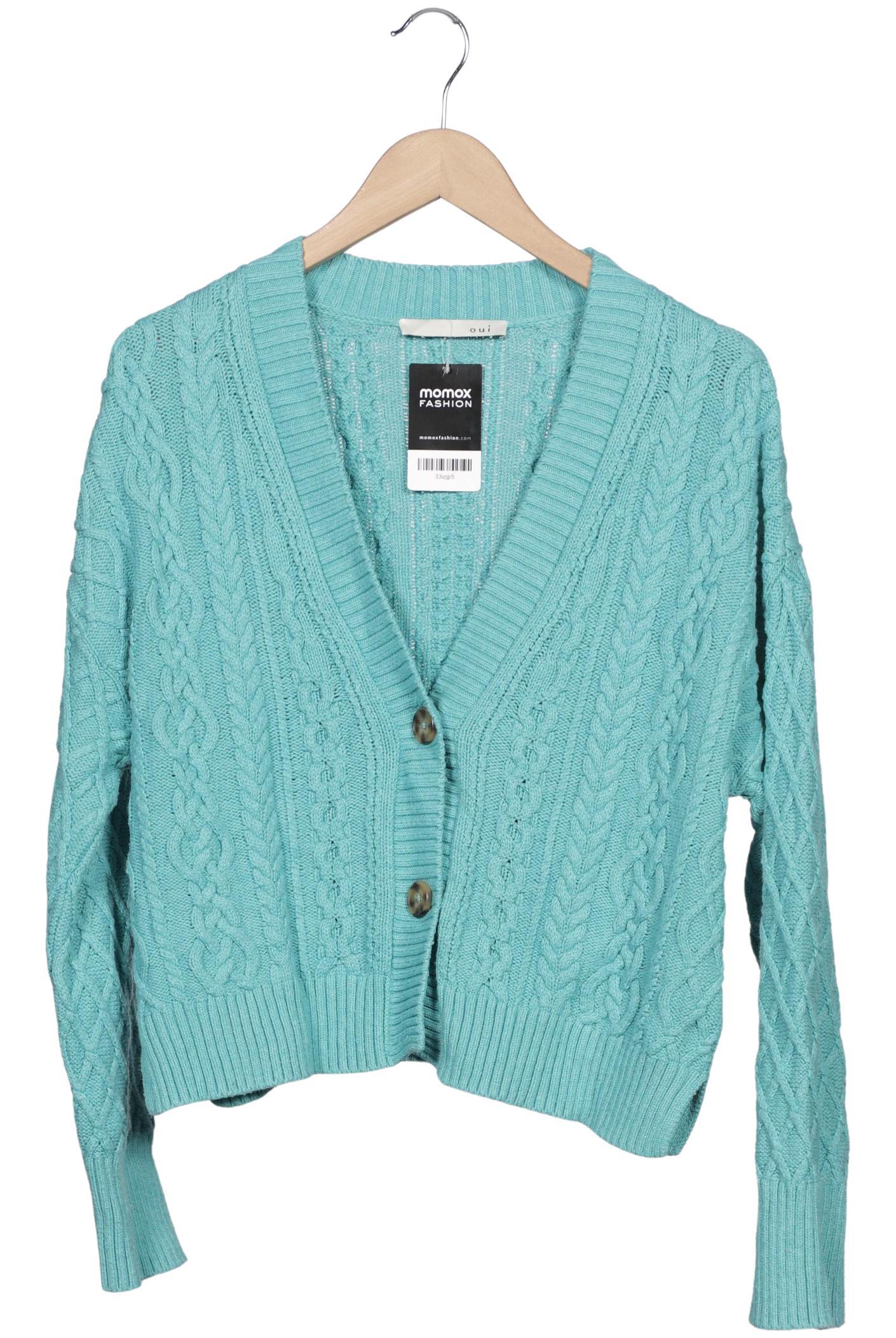 

Oui Damen Strickjacke, türkis, Gr. 36