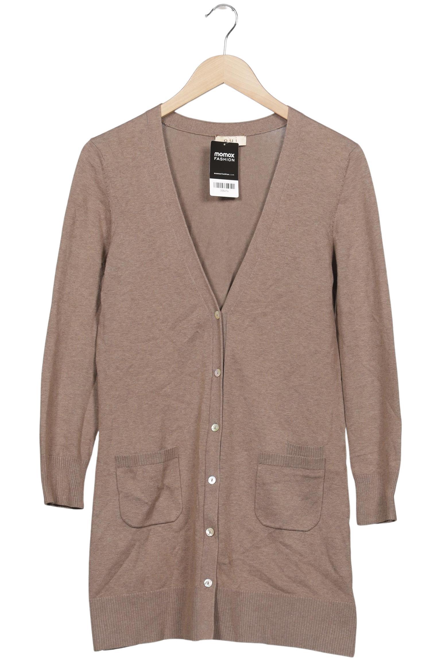 

Oui Damen Strickjacke, beige, Gr. 42