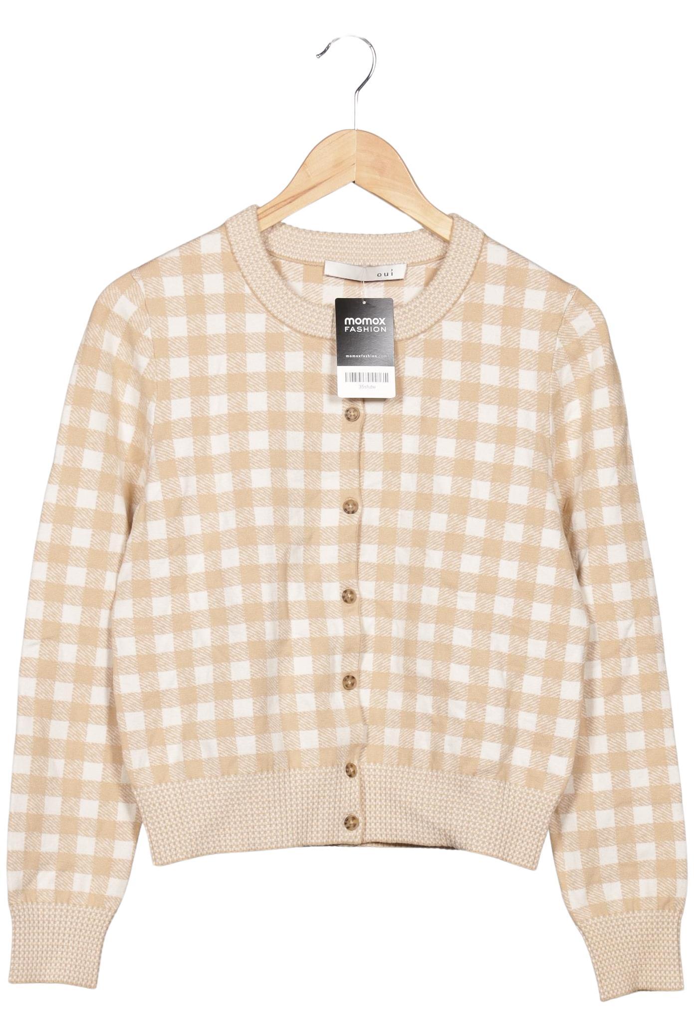 

Oui Damen Strickjacke, beige, Gr. 36