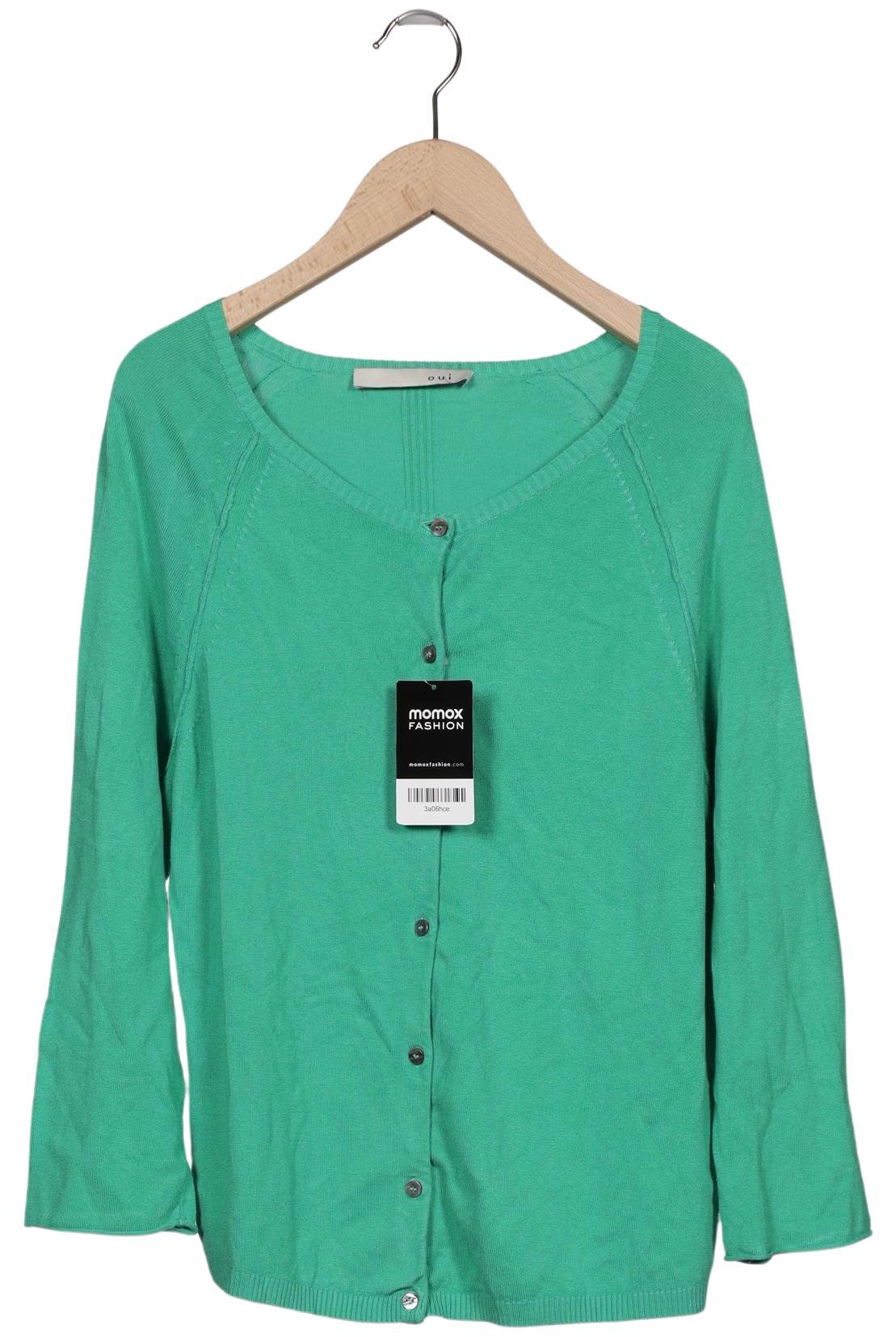 

Oui Damen Strickjacke, grün, Gr. 36