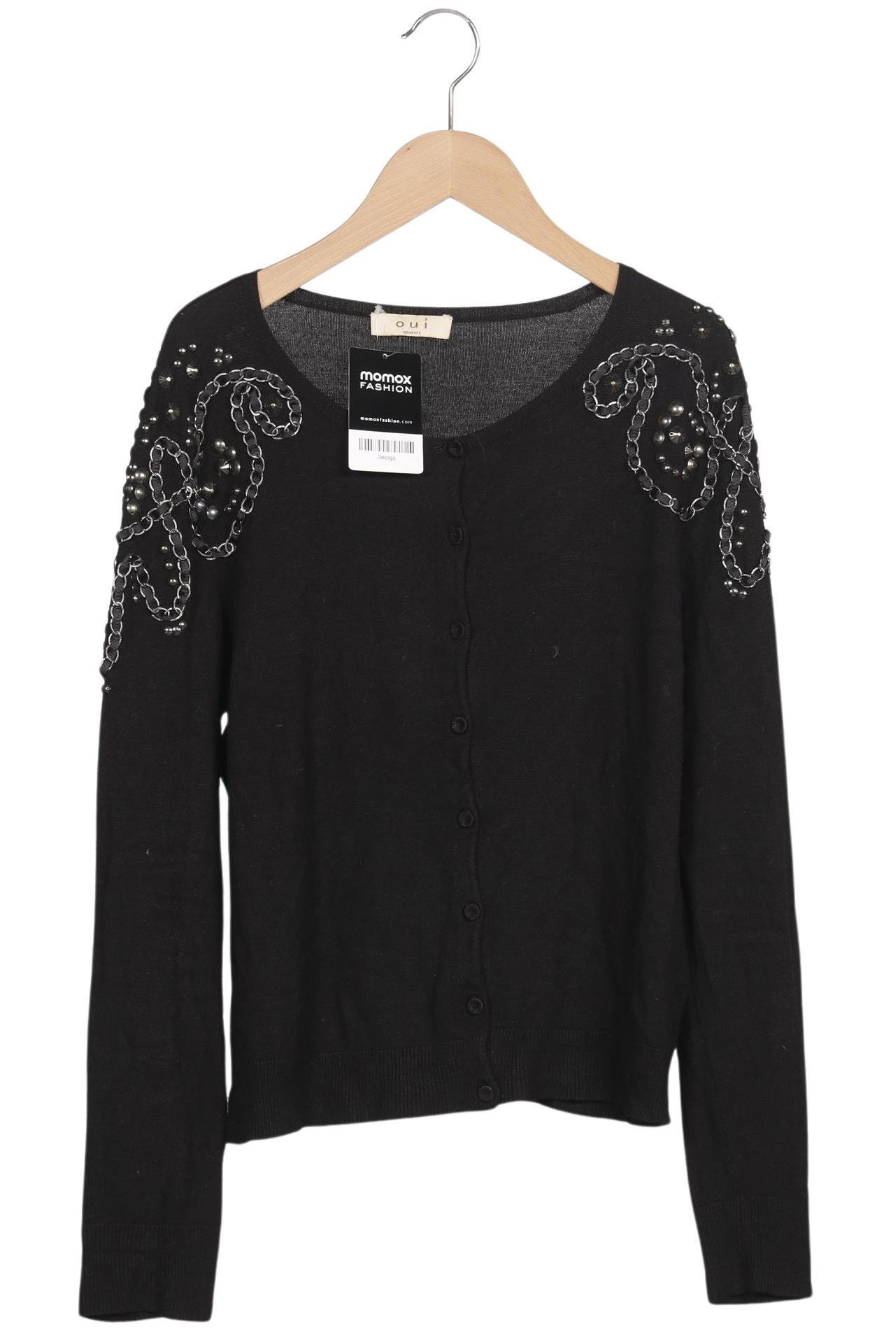 

Oui Damen Strickjacke, schwarz, Gr. 40