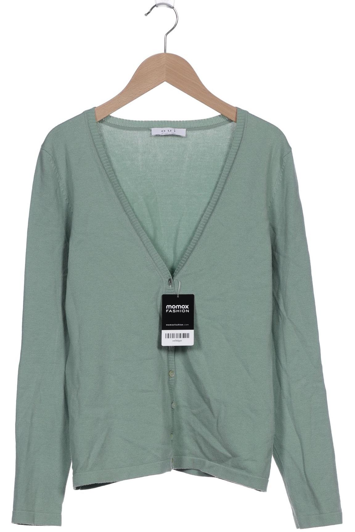 

Oui Damen Strickjacke, grün, Gr. 38