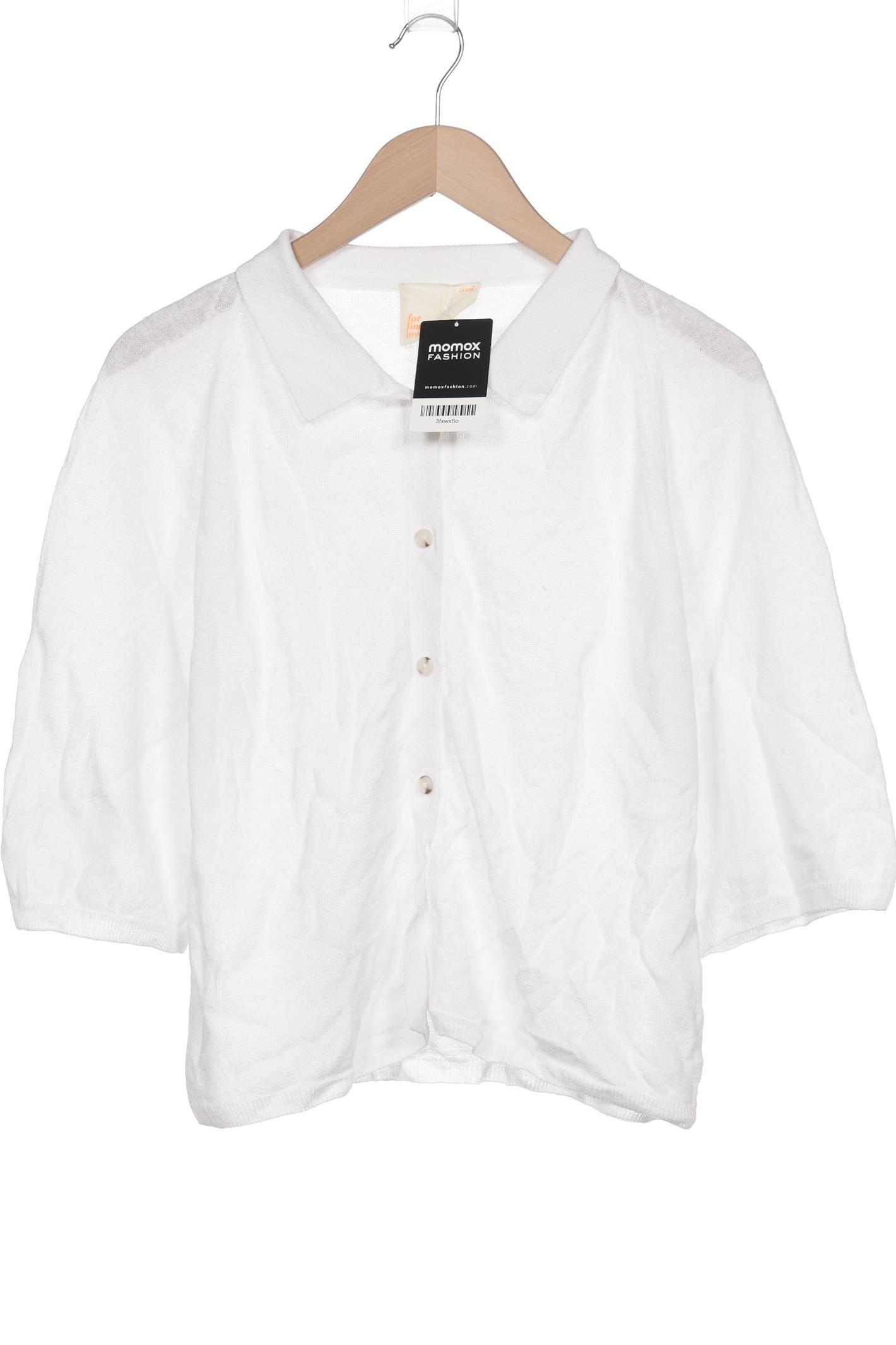 

Oui Damen Strickjacke, weiß, Gr. 36