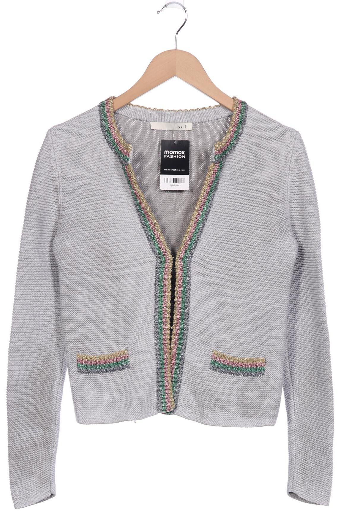 

Oui Damen Strickjacke, grau, Gr. 34