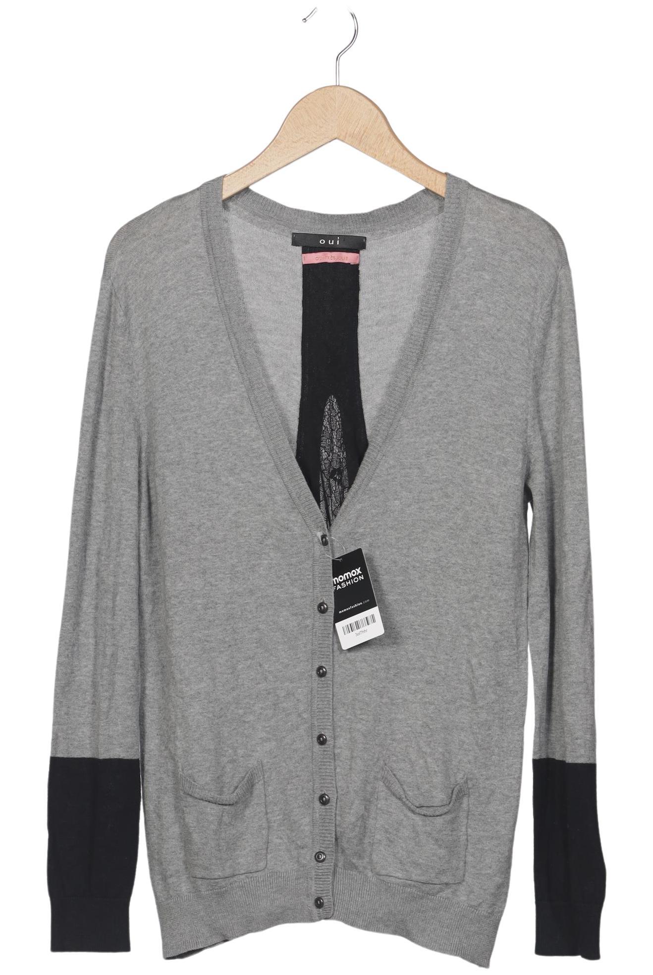 

Oui Damen Strickjacke, grau, Gr. 36