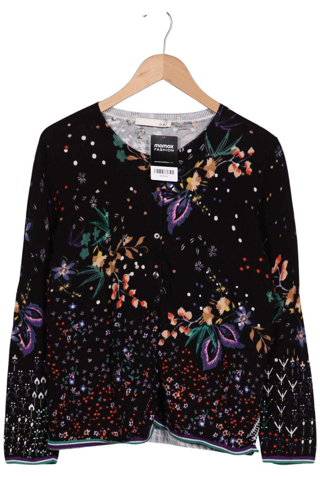 

Oui Damen Strickjacke, schwarz, Gr. 44