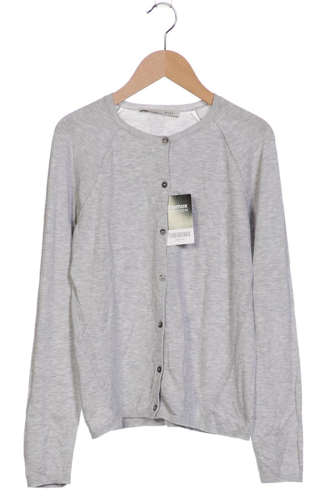 

Oui Damen Strickjacke, grau, Gr. 38