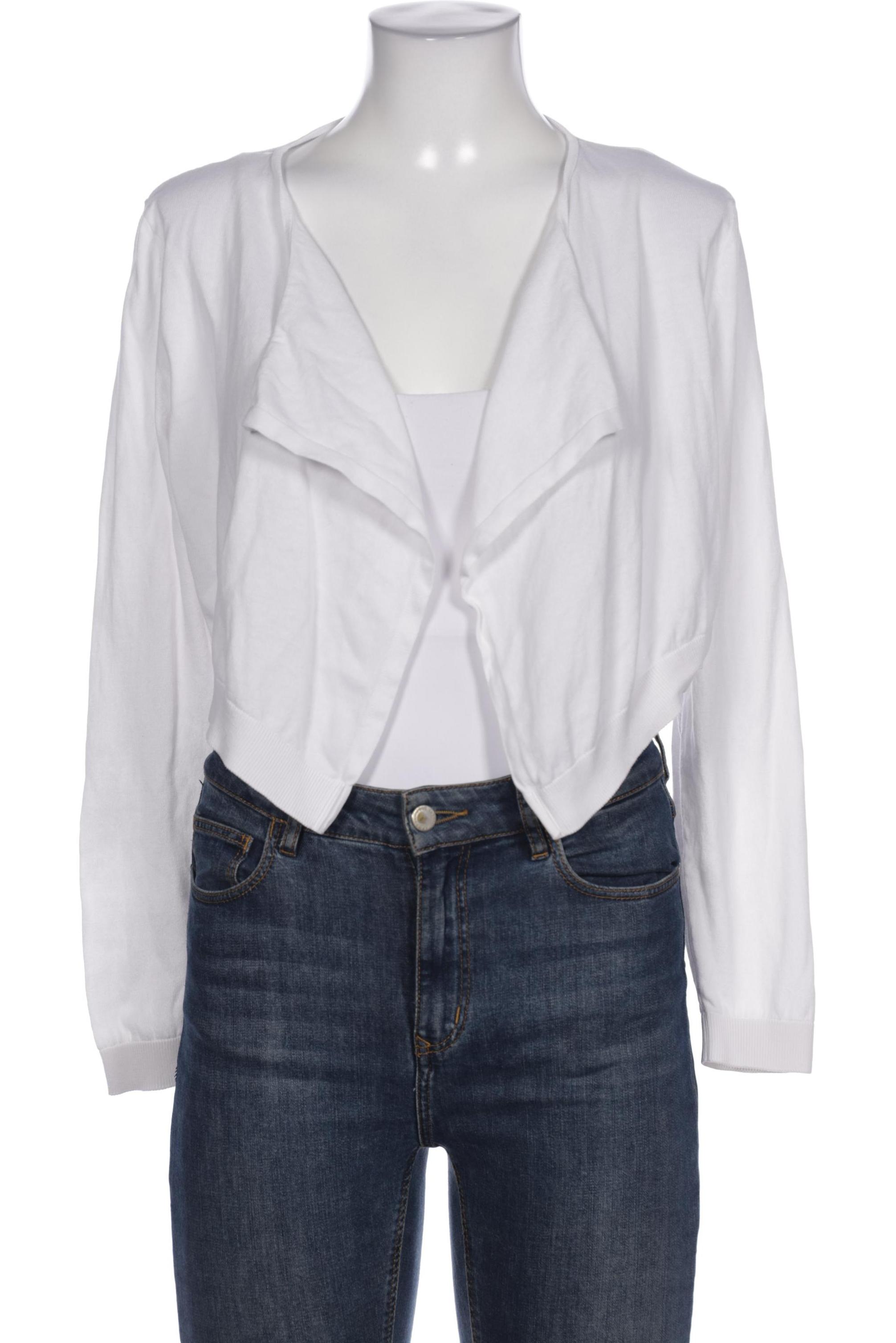 

Oui Damen Strickjacke, weiß, Gr. 38