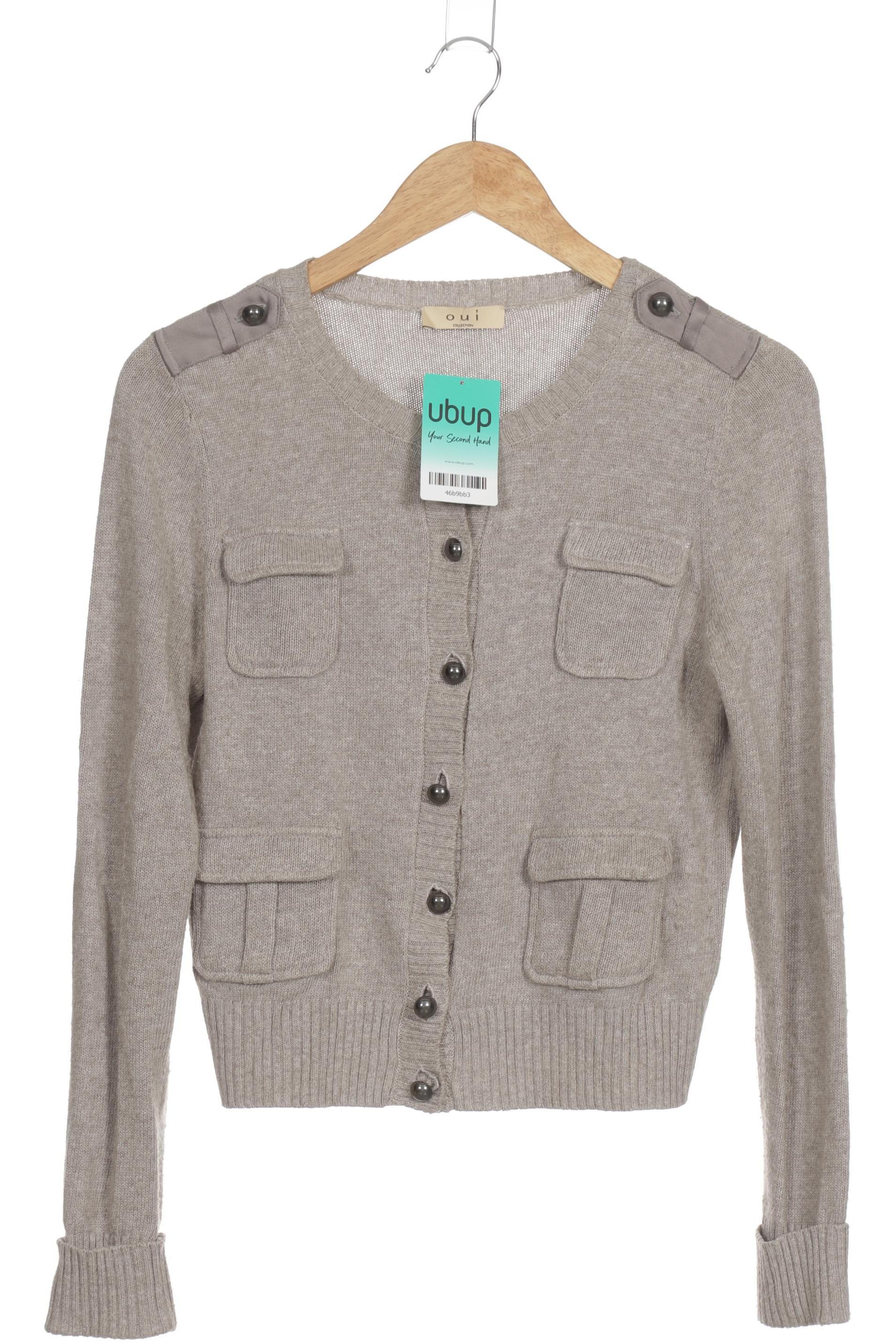 

Oui Damen Strickjacke, grau, Gr. 38