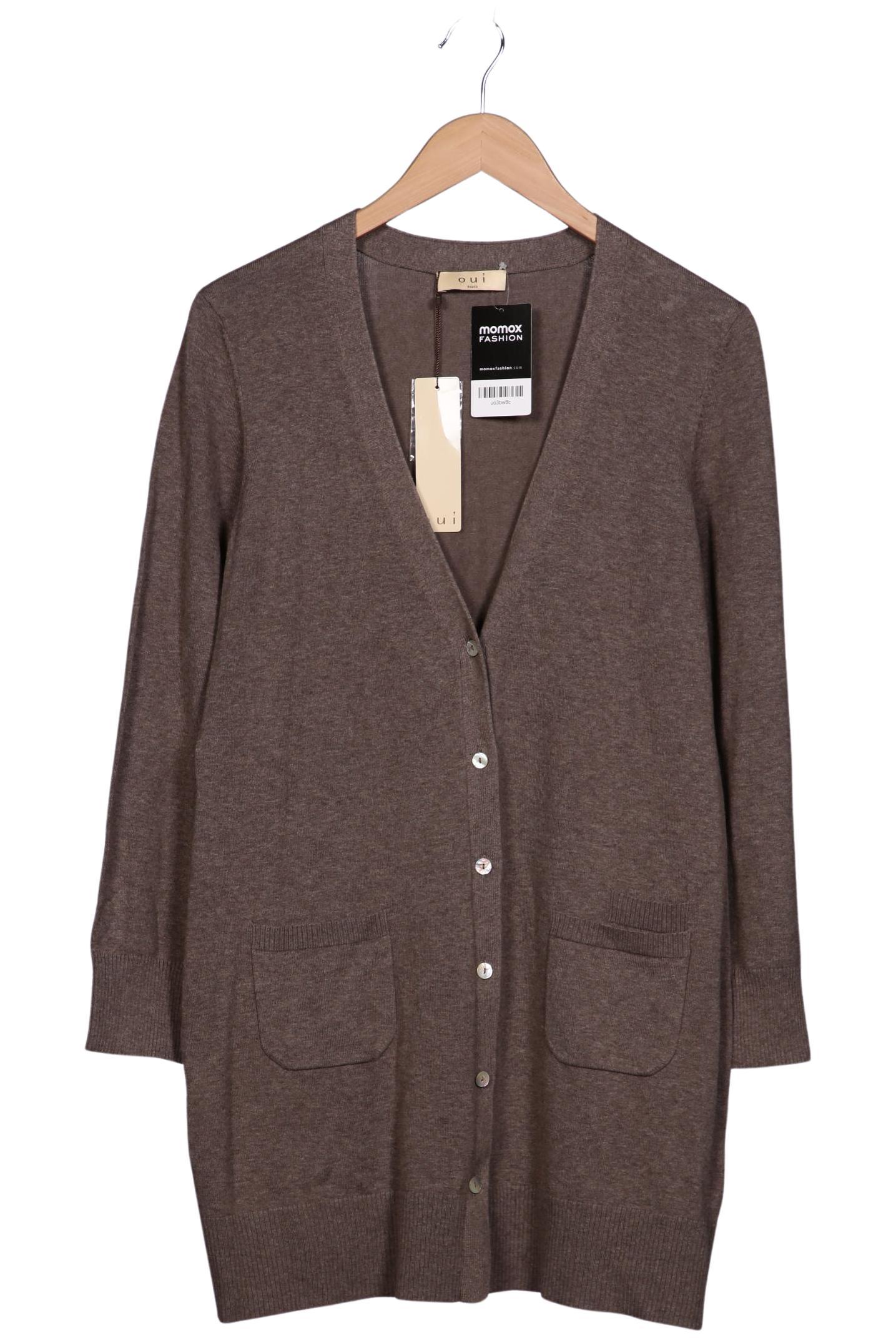 

Oui Damen Strickjacke, braun, Gr. 42