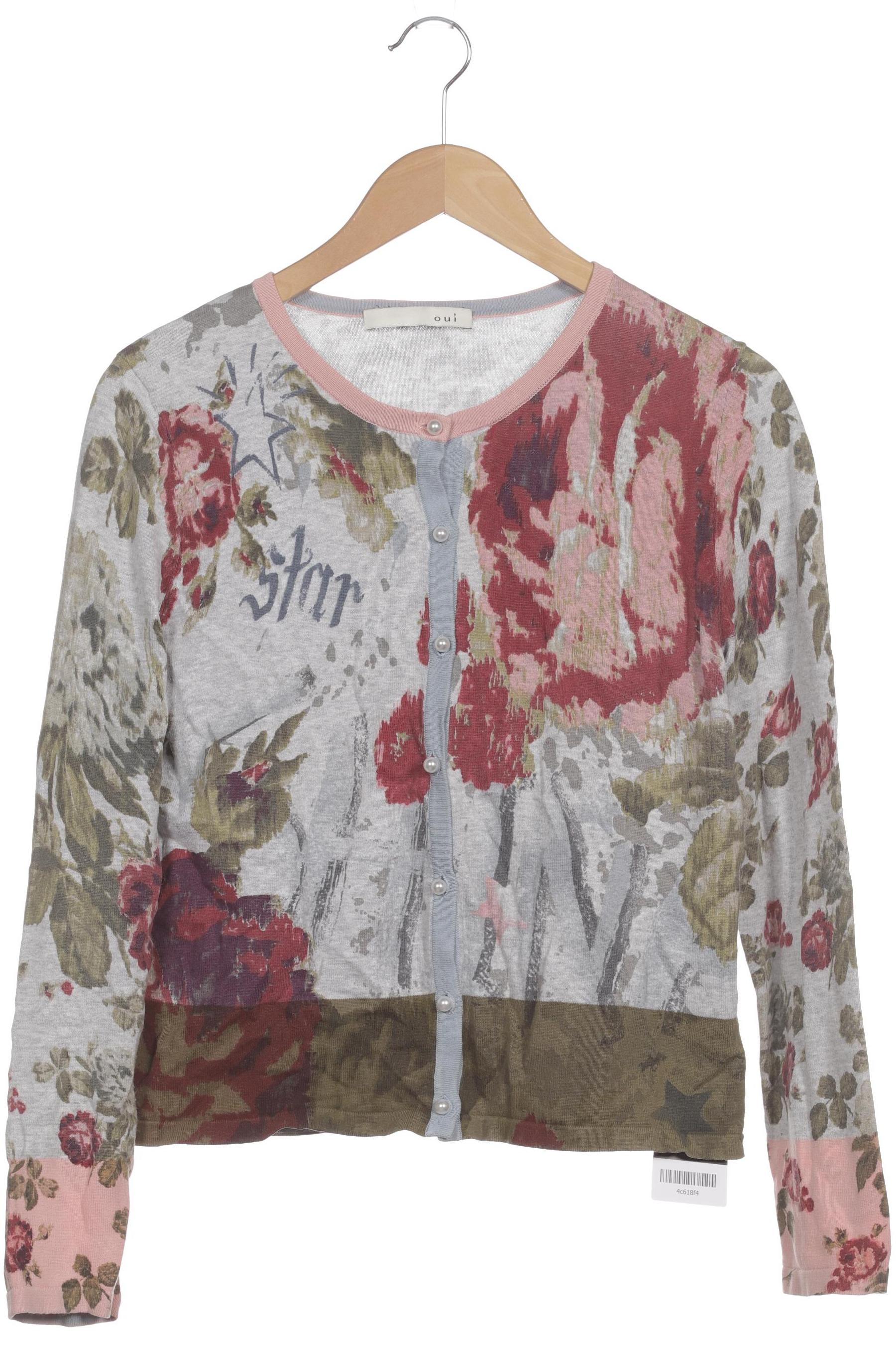 

Oui Damen Strickjacke, grau, Gr. 40