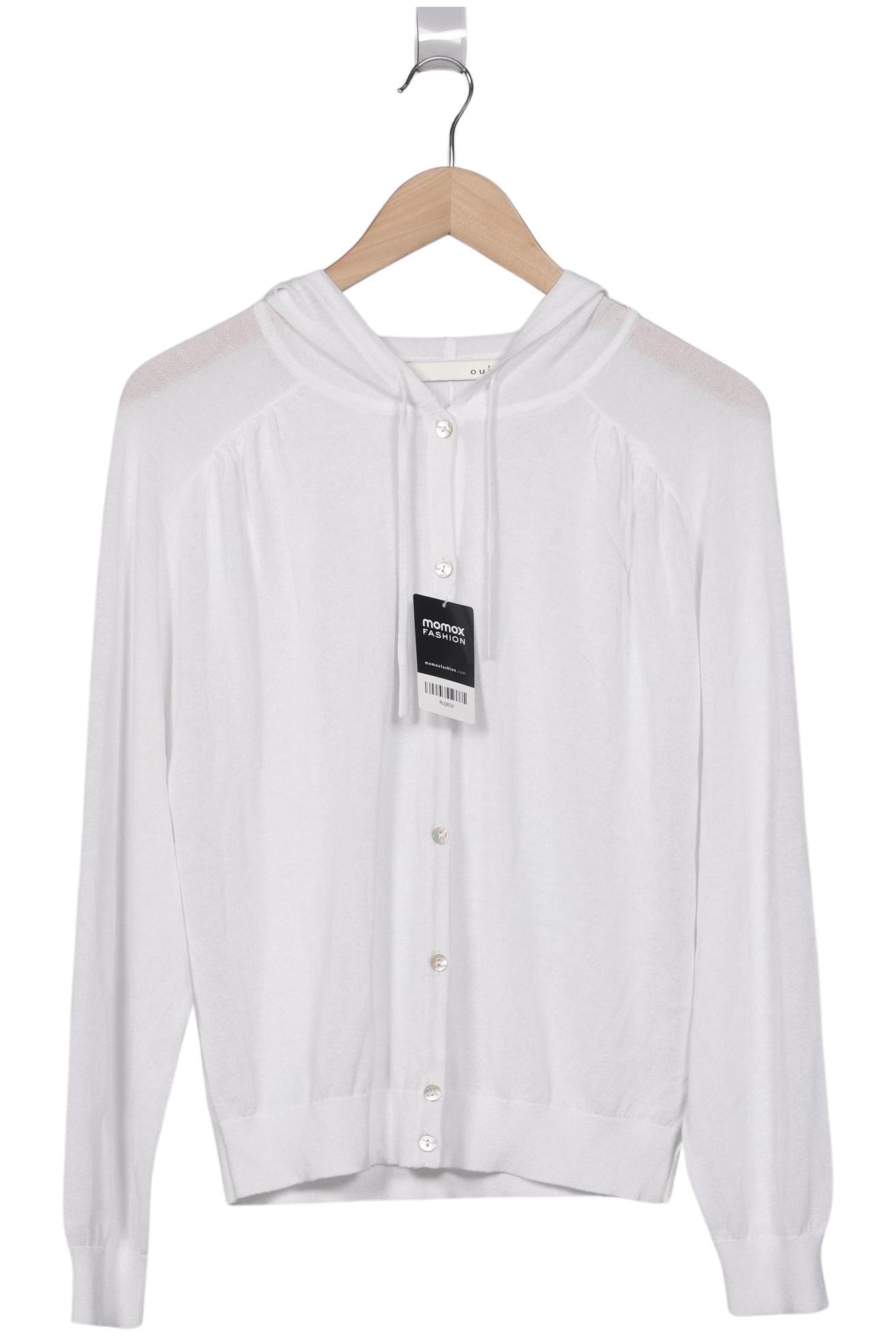 

Oui Damen Strickjacke, weiß, Gr. 36