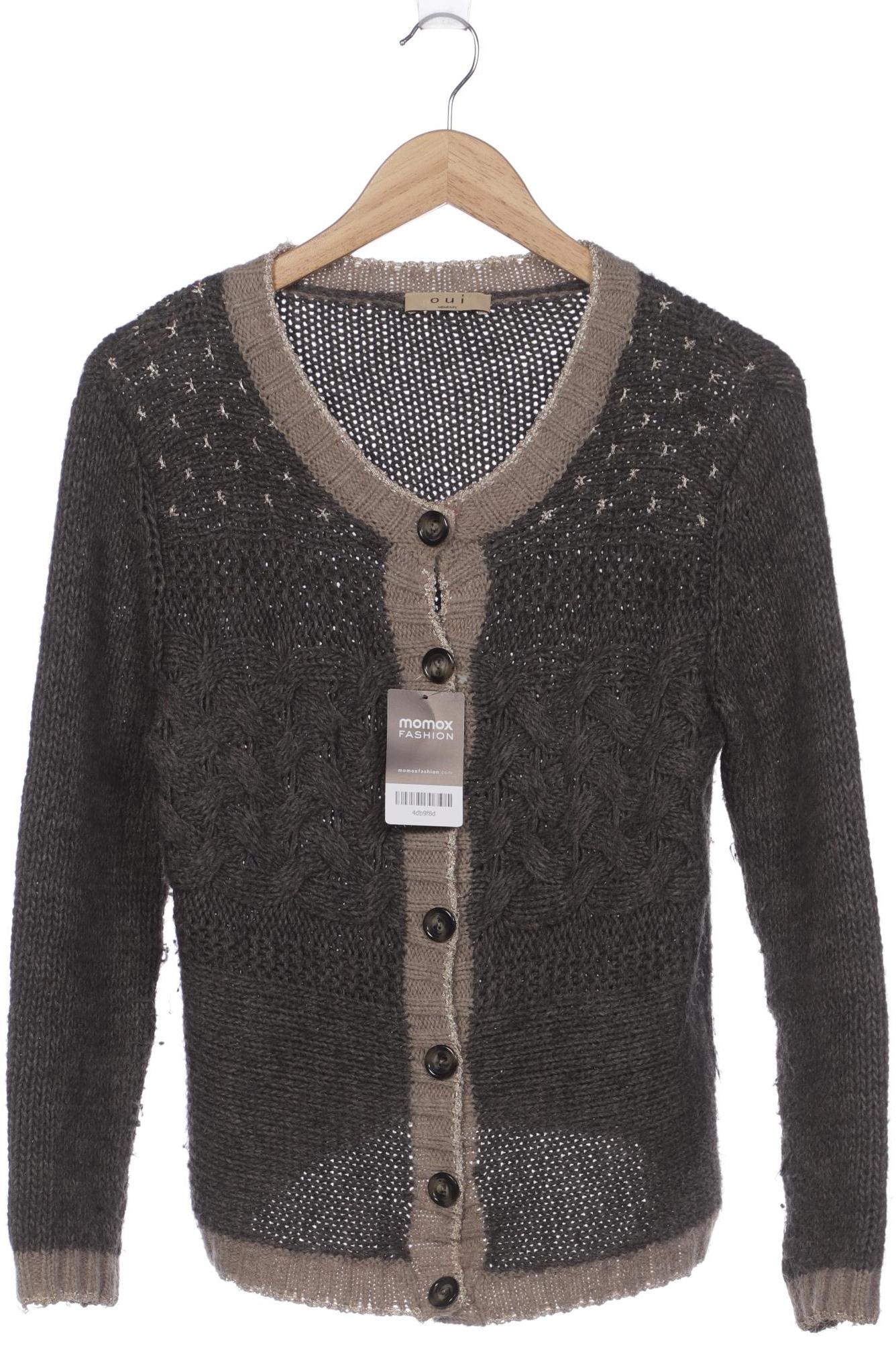 

Oui Damen Strickjacke, grau, Gr. 40