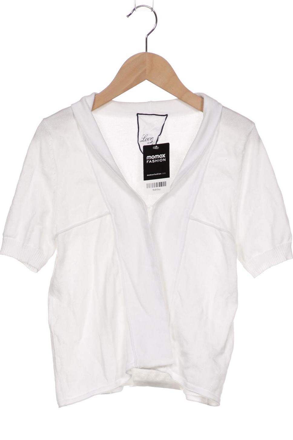

Oui Damen Strickjacke, weiß, Gr. 36