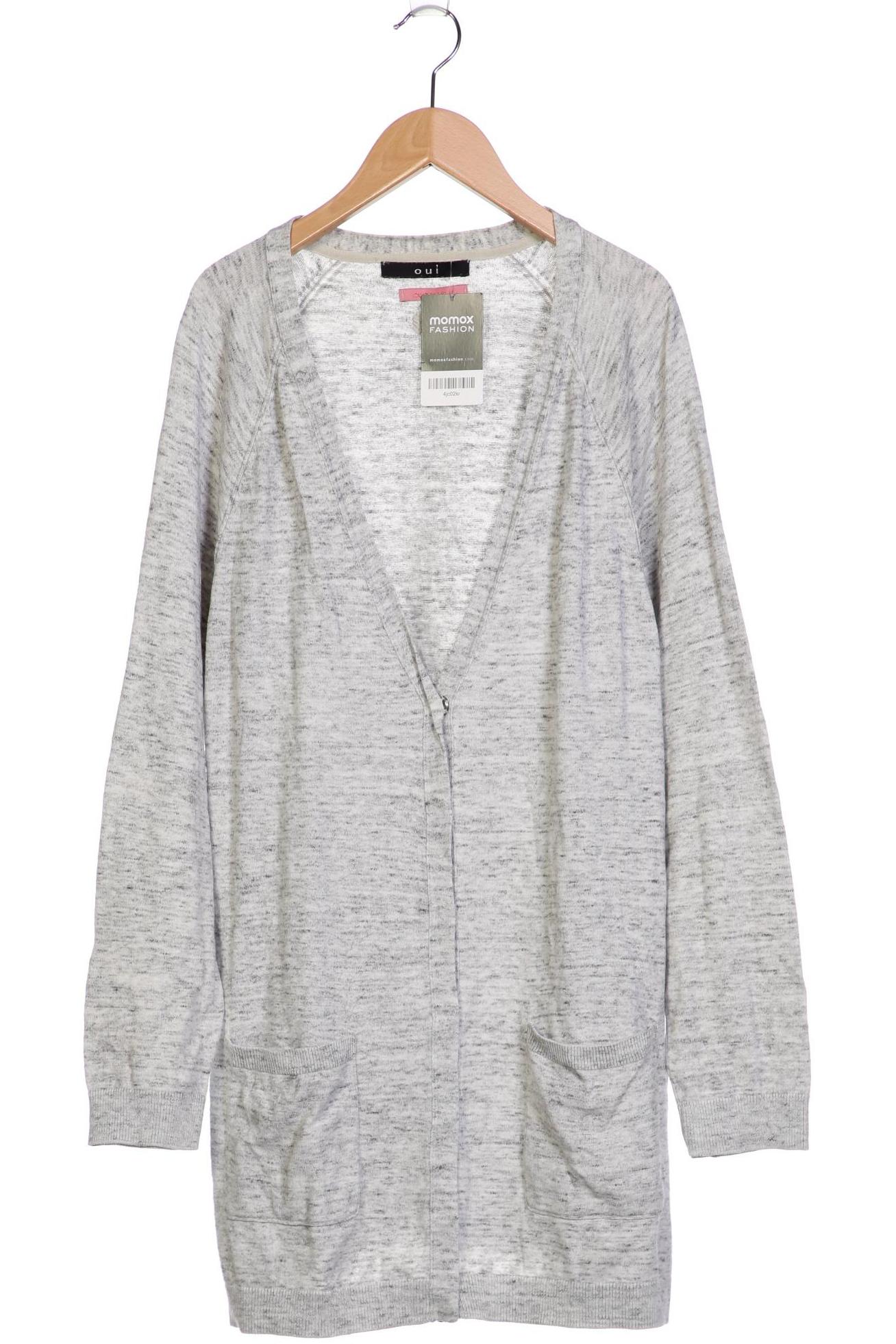 

Oui Damen Strickjacke, grau, Gr. 44