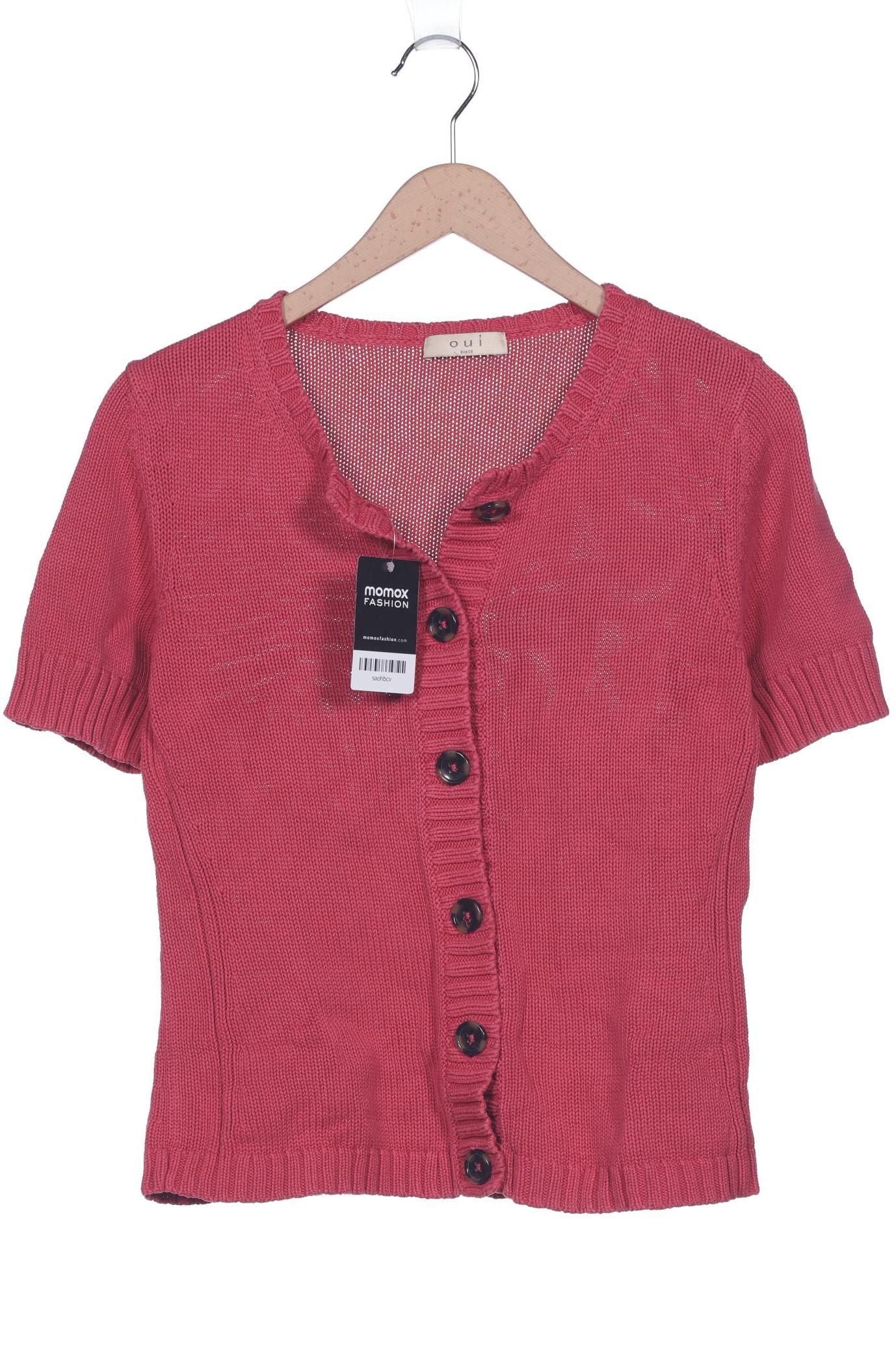 

Oui Damen Strickjacke, pink, Gr. 40
