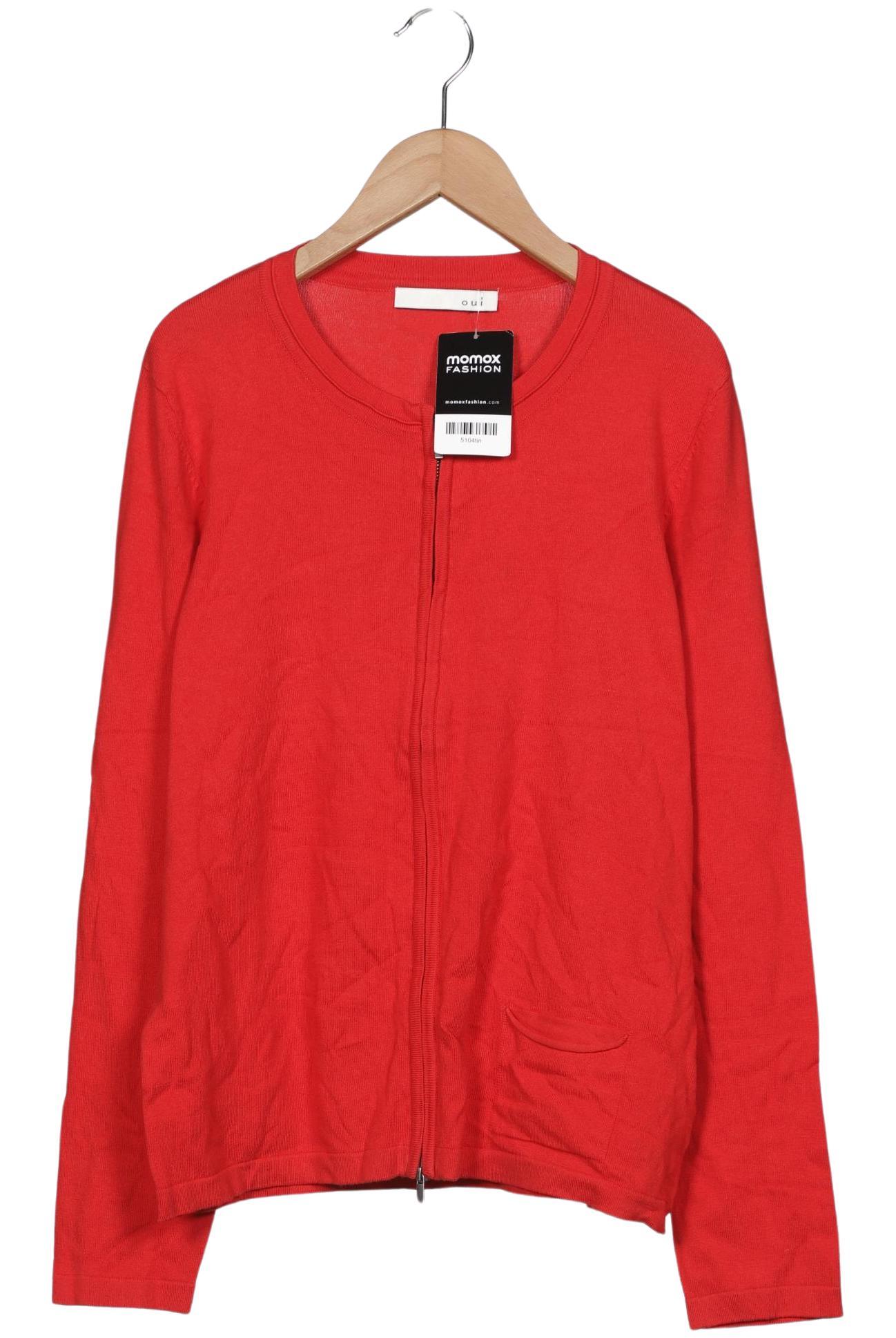 

Oui Damen Strickjacke, rot, Gr. 40