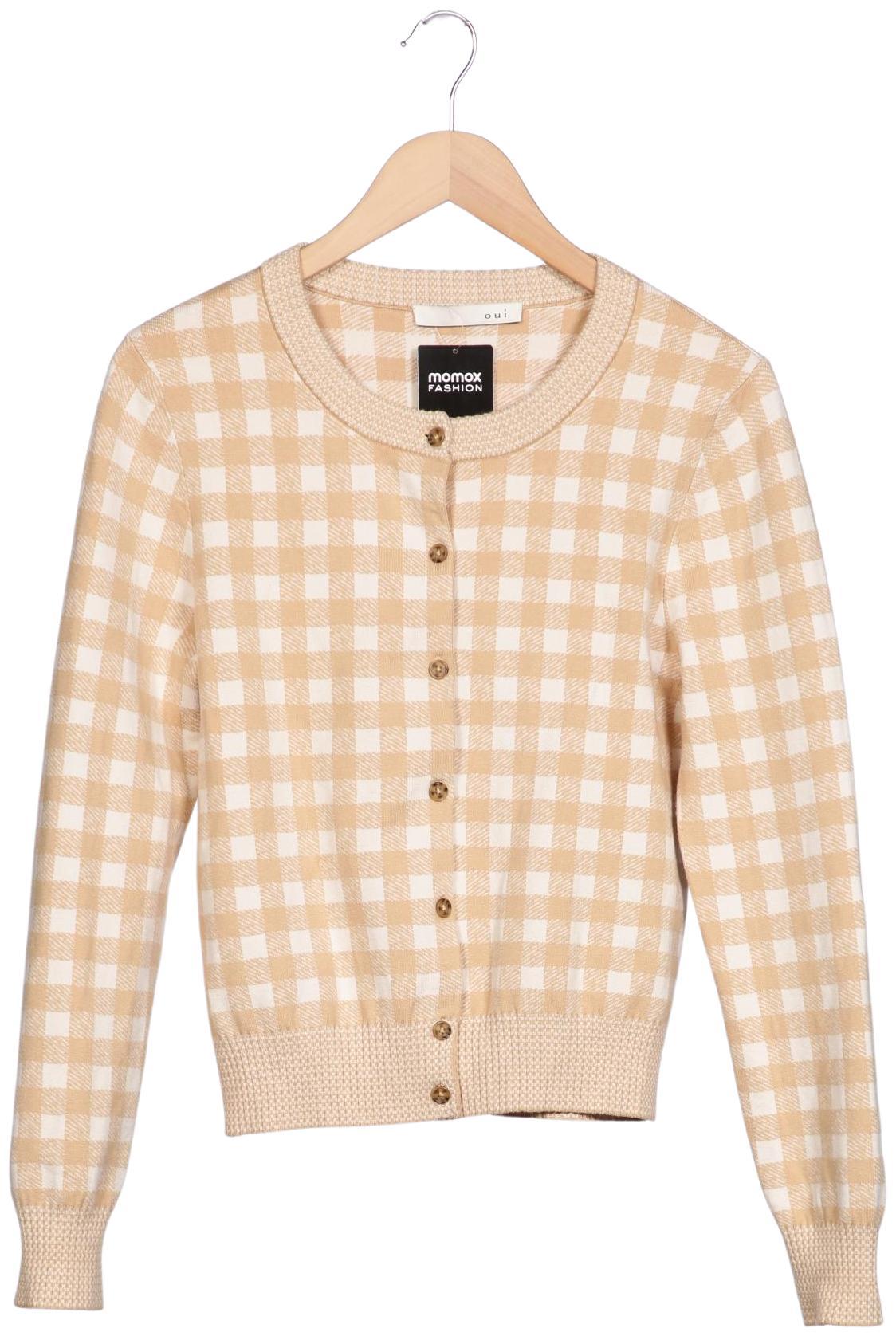 

Oui Damen Strickjacke, beige, Gr. 36