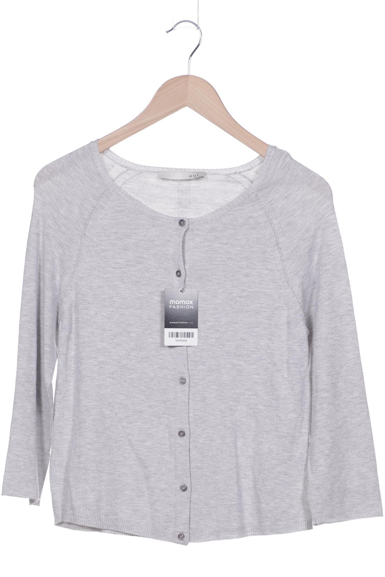 

Oui Damen Strickjacke, grau, Gr. 36