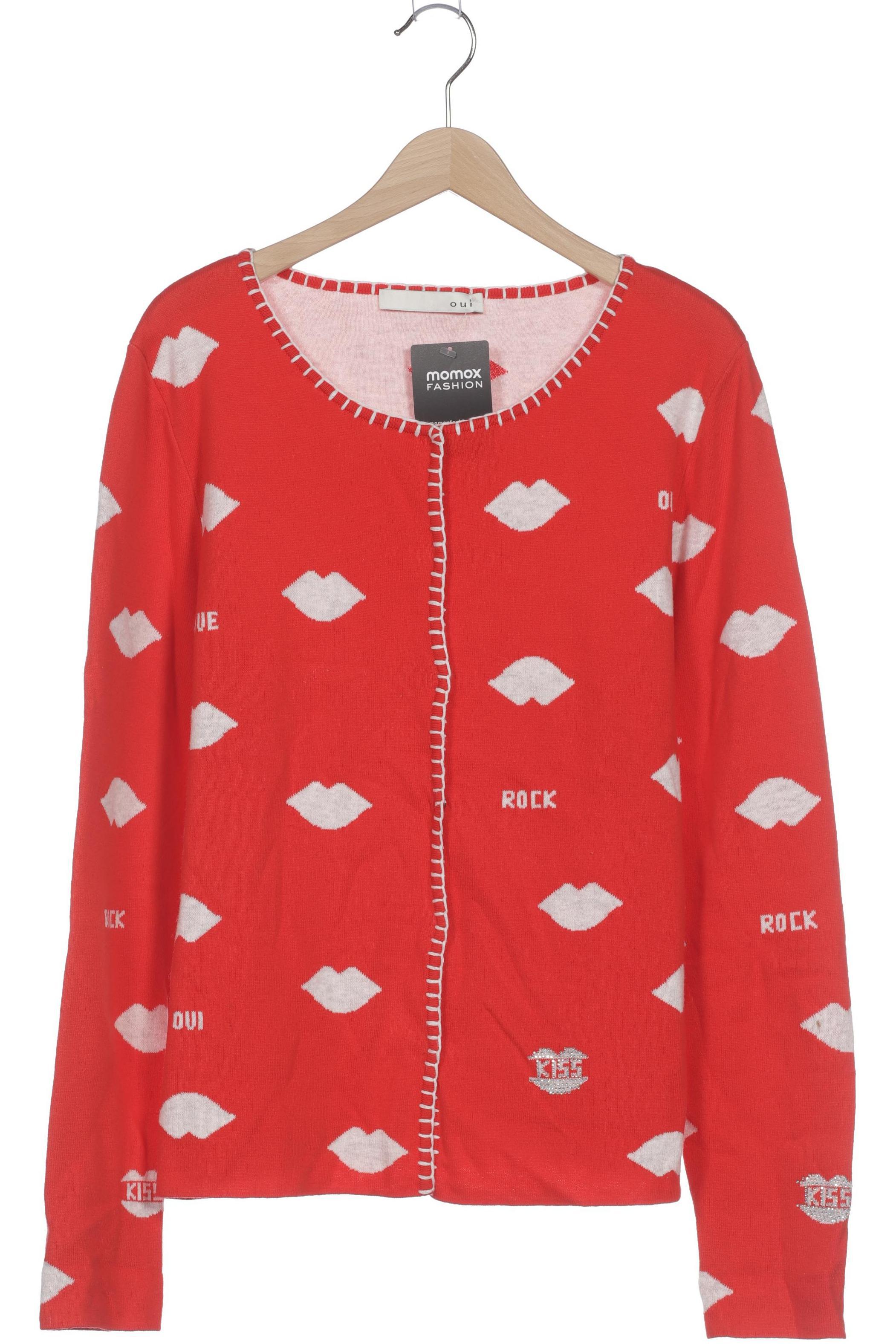 

Oui Damen Strickjacke, rot, Gr. 36
