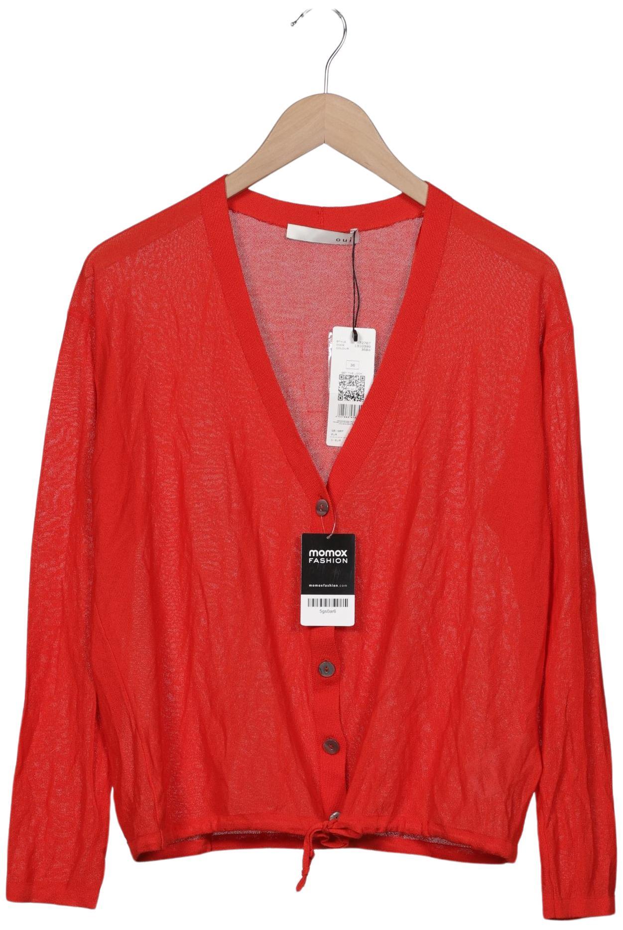 

Oui Damen Strickjacke, rot, Gr. 36