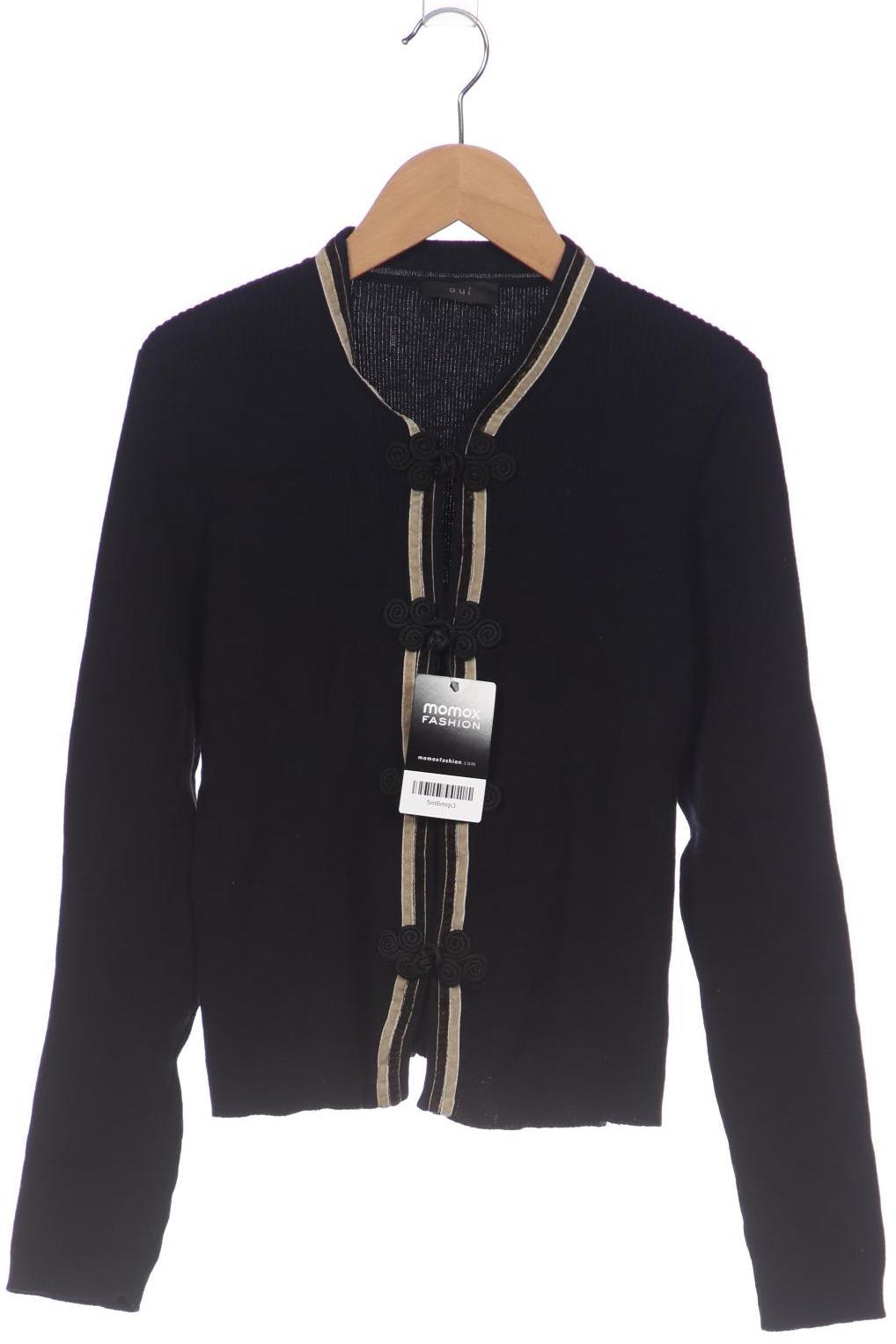 

Oui Damen Strickjacke, schwarz, Gr. 36