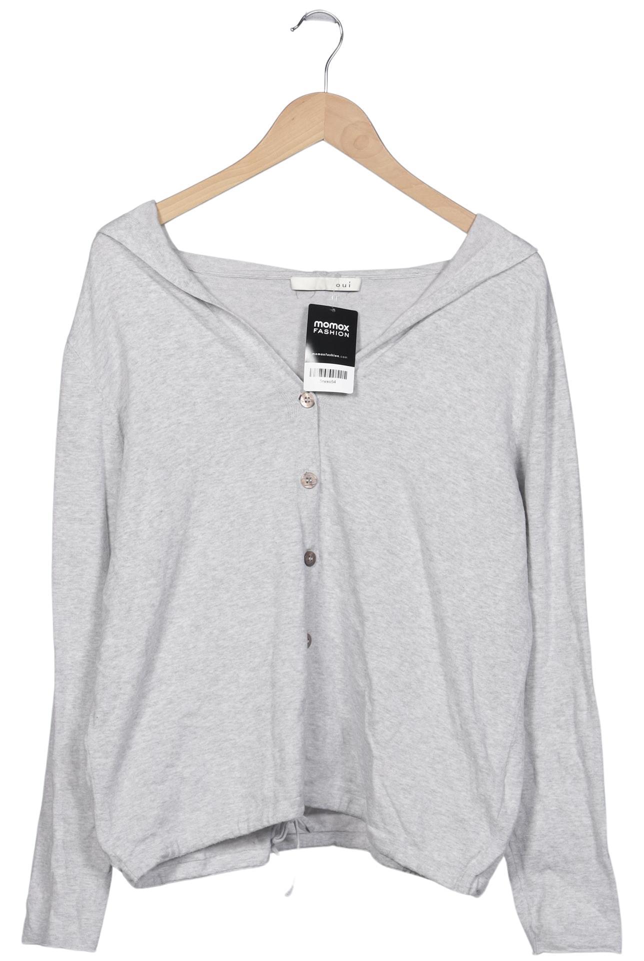 

Oui Damen Strickjacke, grau, Gr. 42